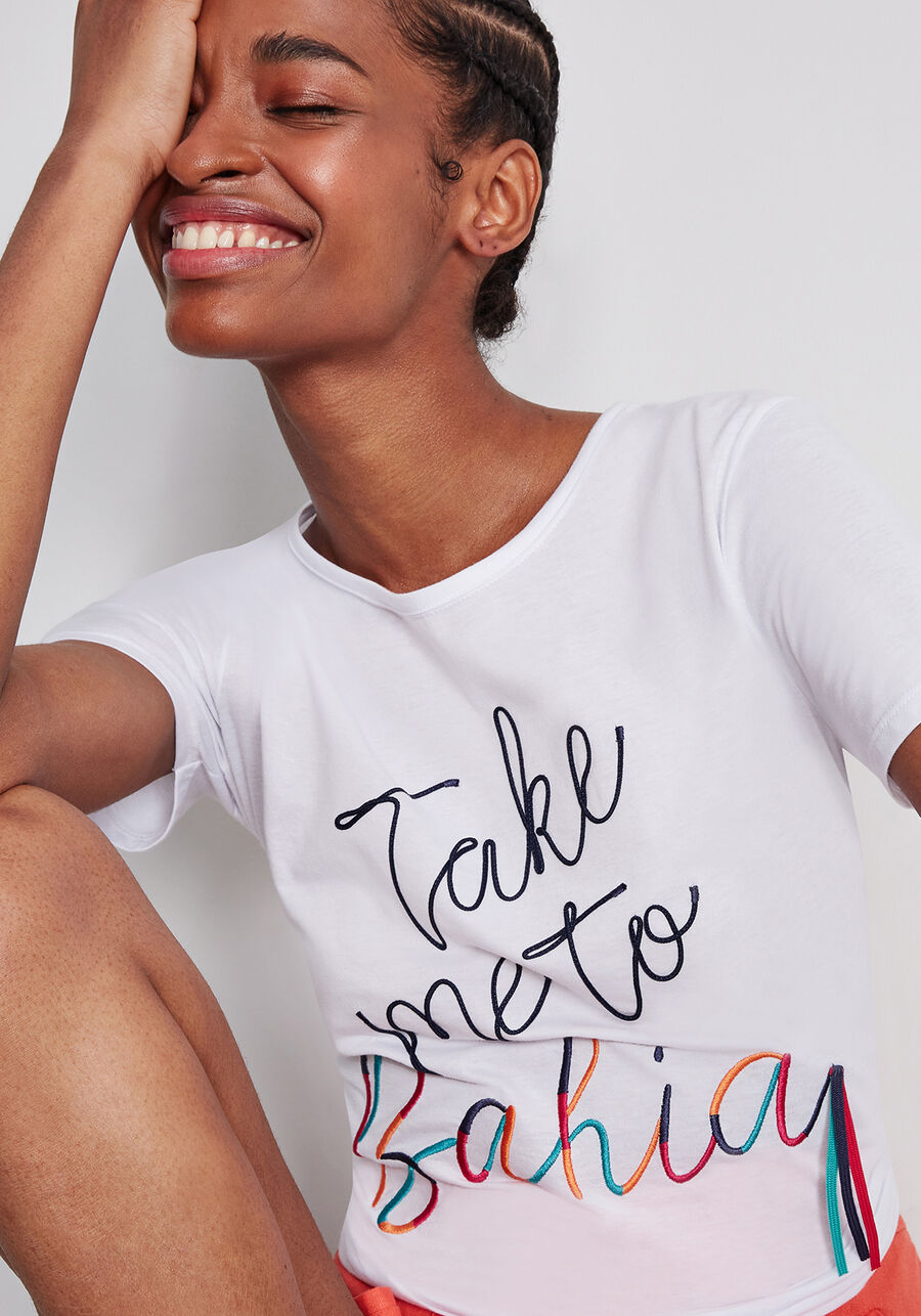 Blusa Manga Curta Bordado, . Blusa Manga Curta Bordado, , large.