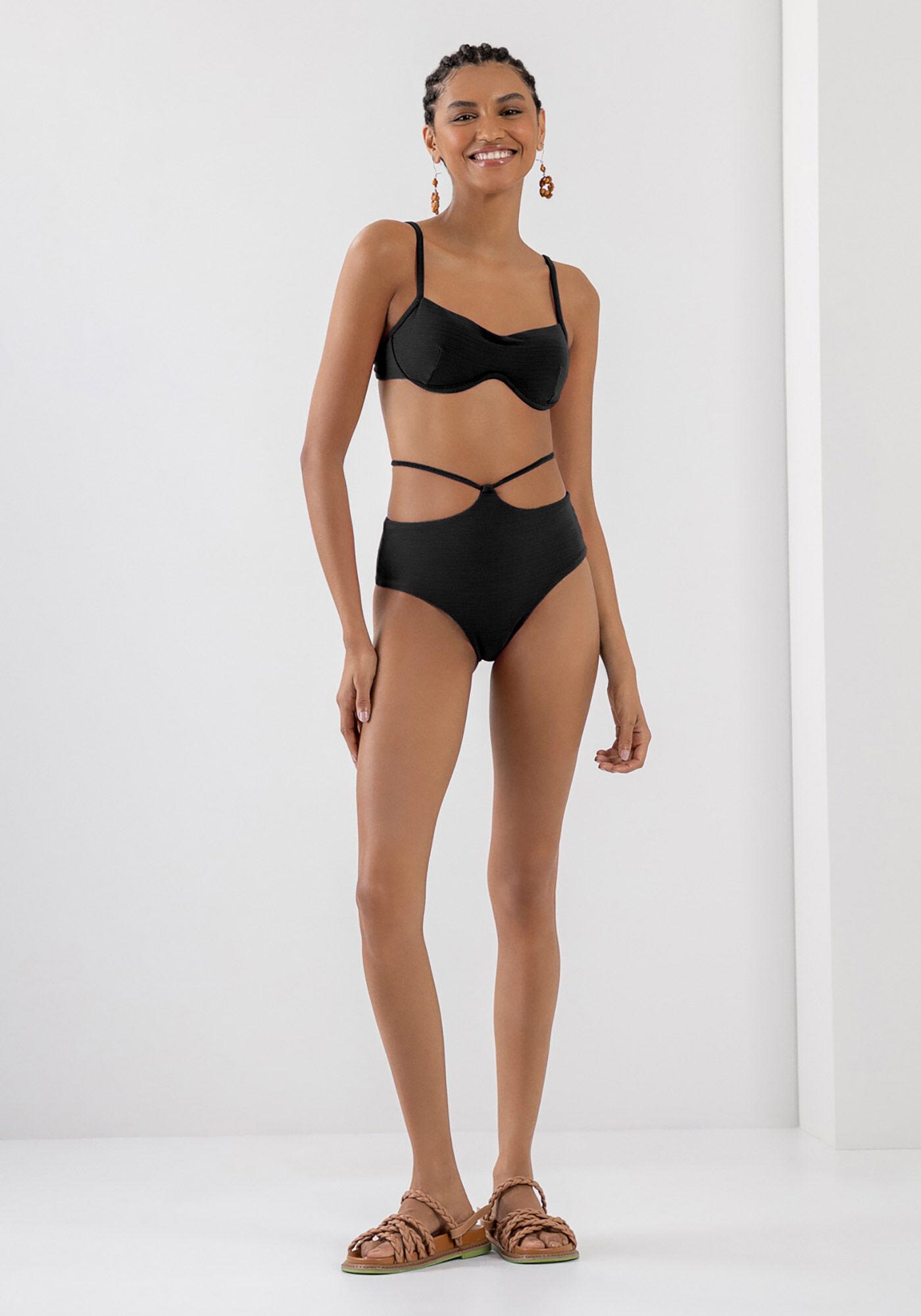 Top Biqu&iacute;ni Texturizado com Bojo Remov&iacute;vel, , large.