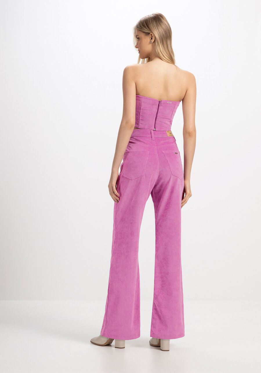 Calça Wide Leg em Veludo Cotelê Super Alta, . Calça Wide Leg em Veludo Cotelê Super Alta, , large.