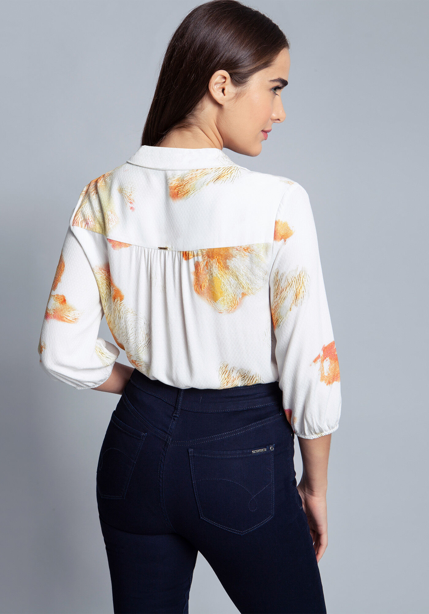 Camisa Tecido  Rayon Stars Manga 3/4, , large.