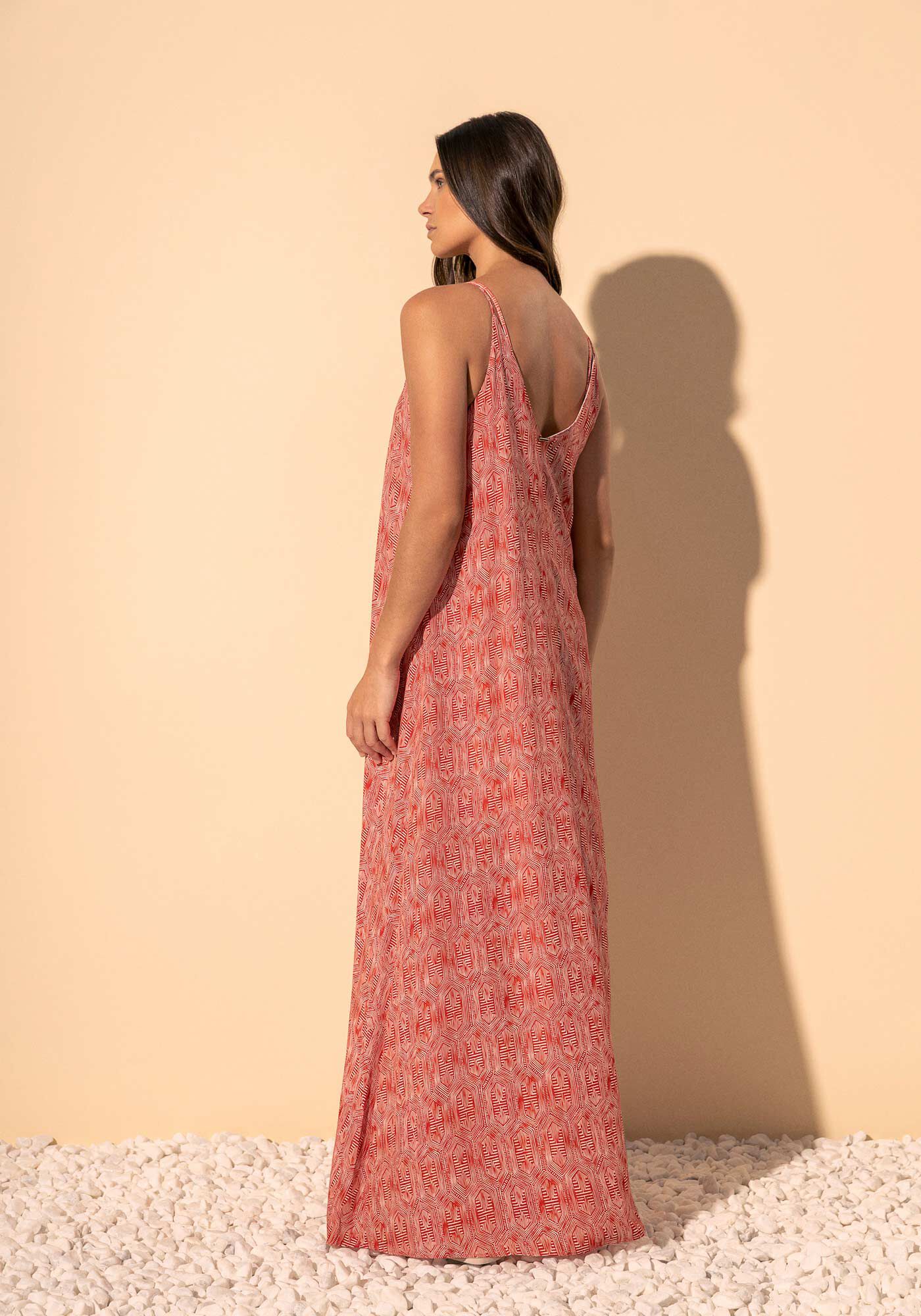 Vestido Longo Fluido Estampado Sa&iacute;da De Praia, , large.