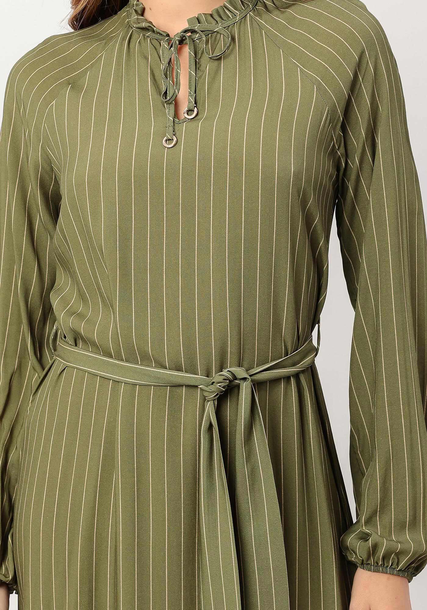 Vestido Midi Estampado em Viscose com Faixa, , large.