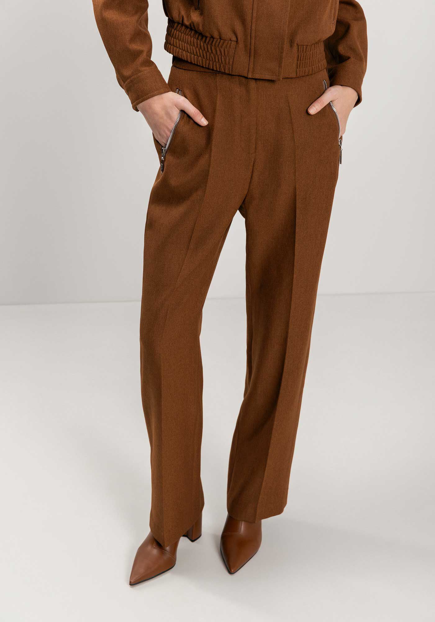 Cal&ccedil;a Reta De Cintura M&eacute;dia Com Z&iacute;peres, , large.