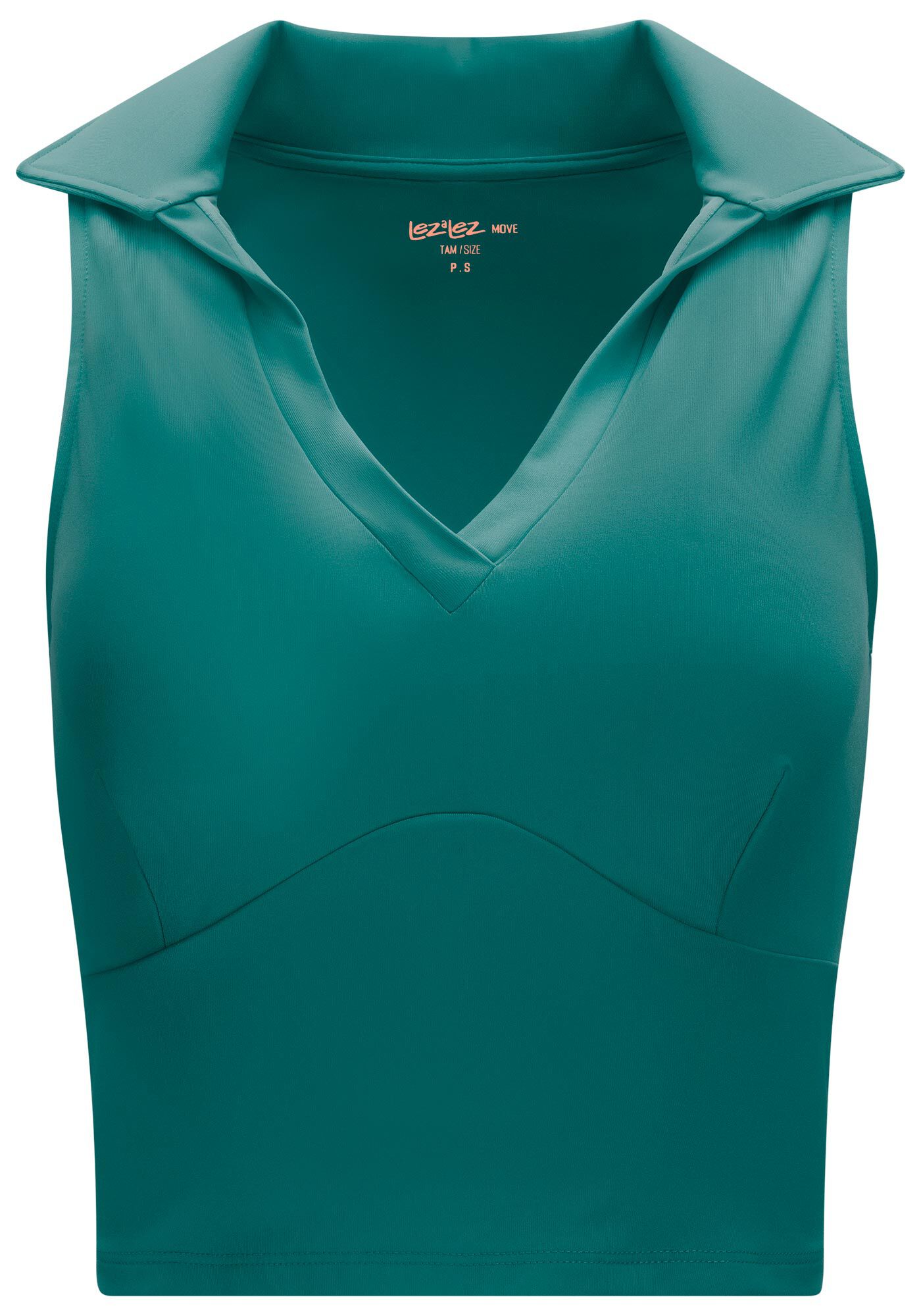 Blusa Polo Cropped MOVE Zero Transpar&ecirc;ncia, VERDE KOLINA, large.