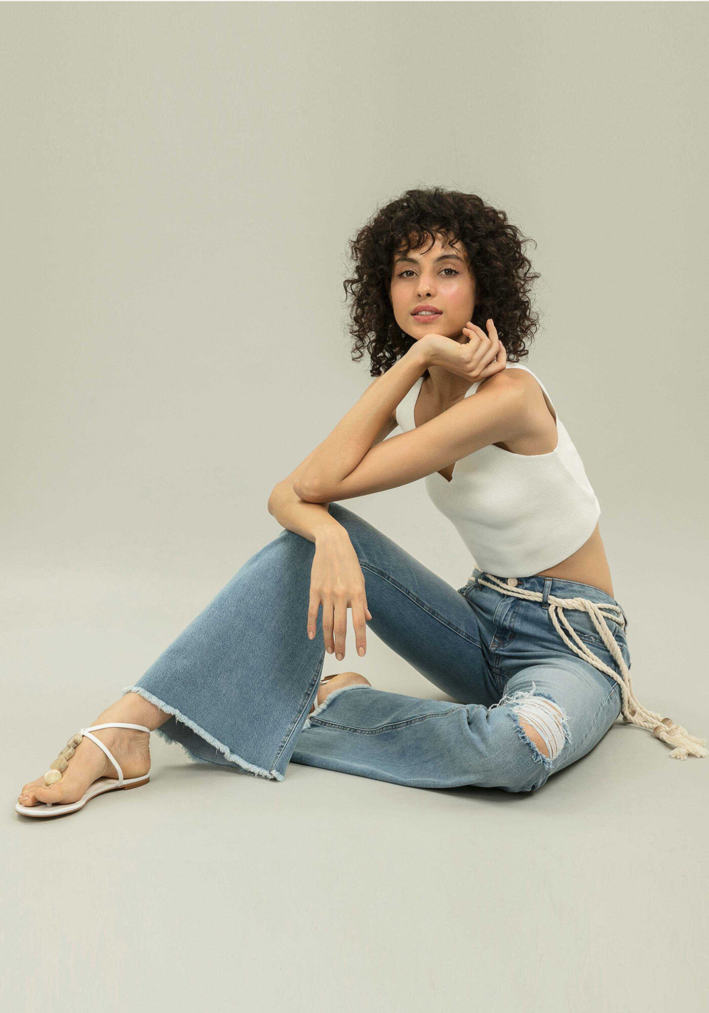 Cal&ccedil;a Malibu Flare Cintura Baixa, , large.