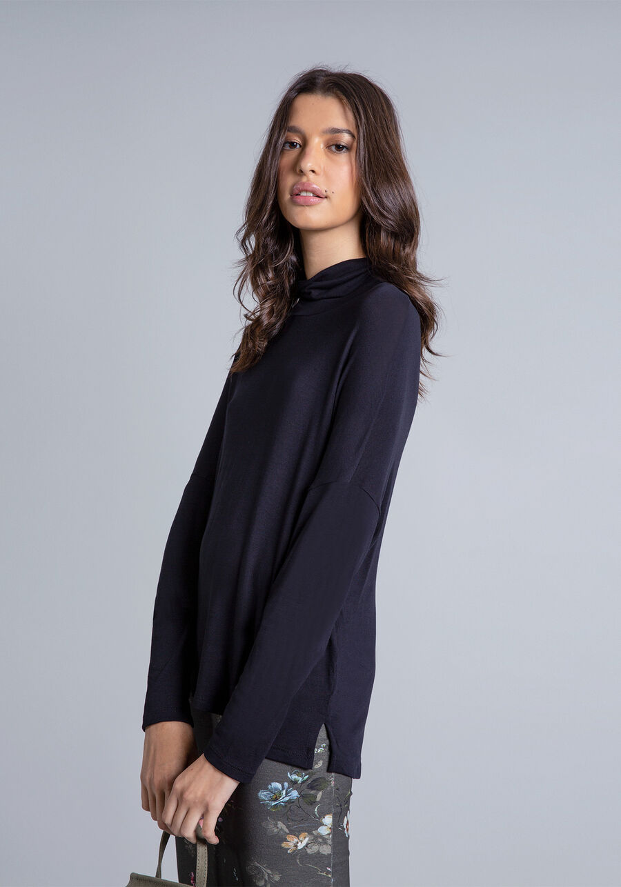 Blusa Manga Longa Gola Alta, . Blusa Manga Longa Gola Alta, , large.