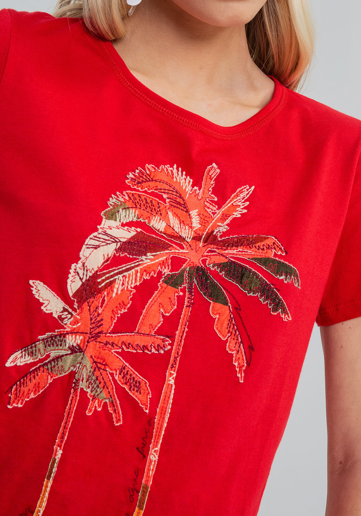 Blusa Manga Curta Bordado, , large.