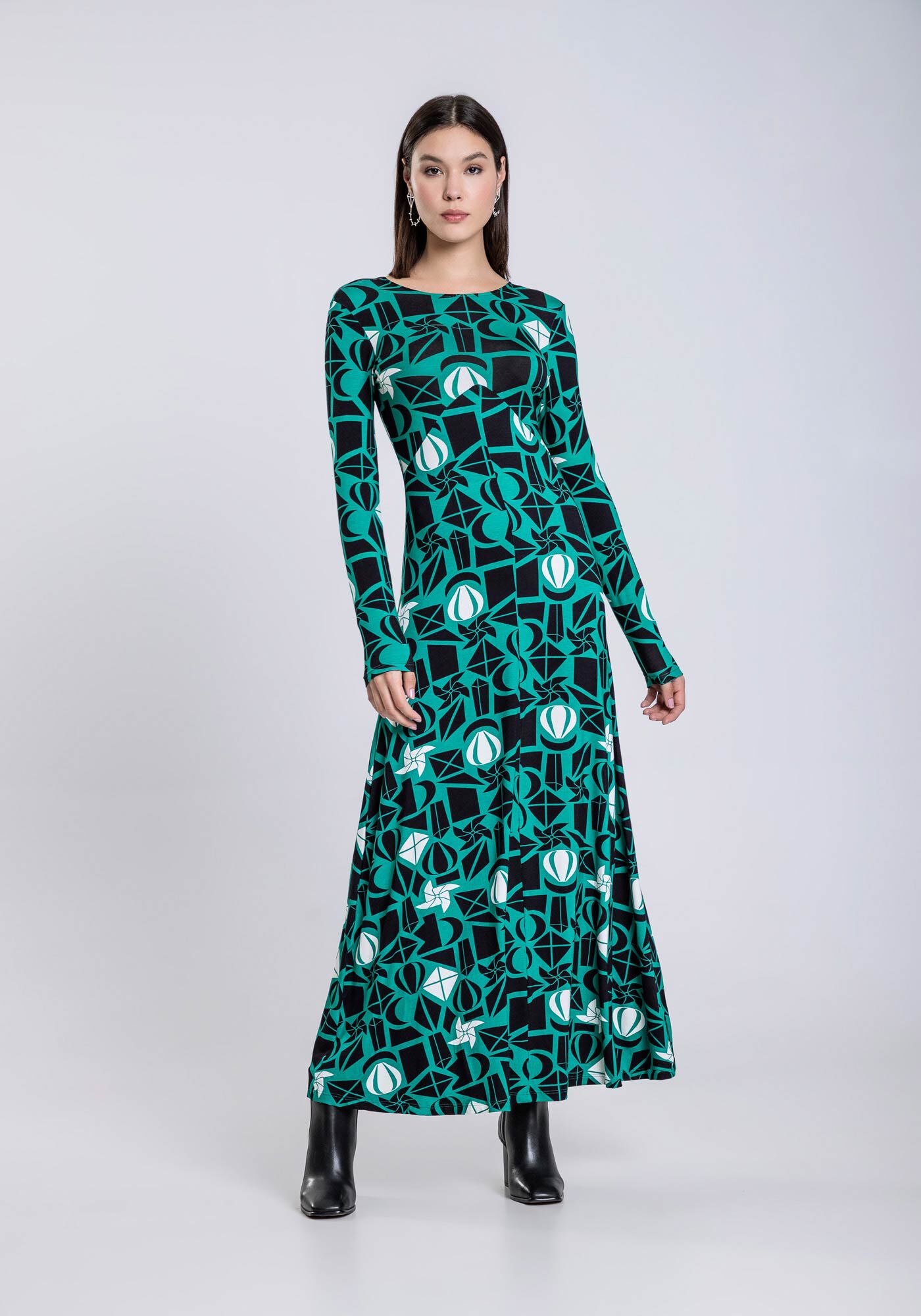 Vestido de hotsell malha manga longa