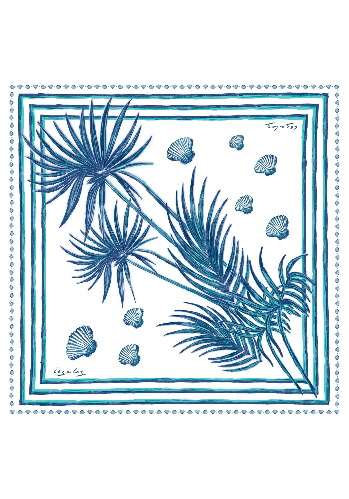 Len&ccedil;o Estampado, MARE BEGE, large.