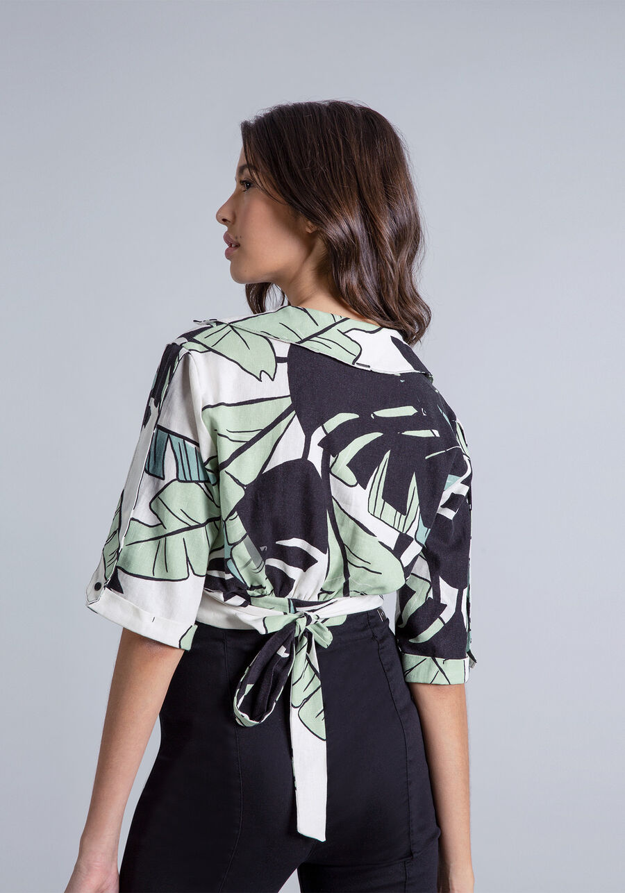 Blusa Cropped Linho Estampa, . Blusa Cropped Linho Estampa, , large.