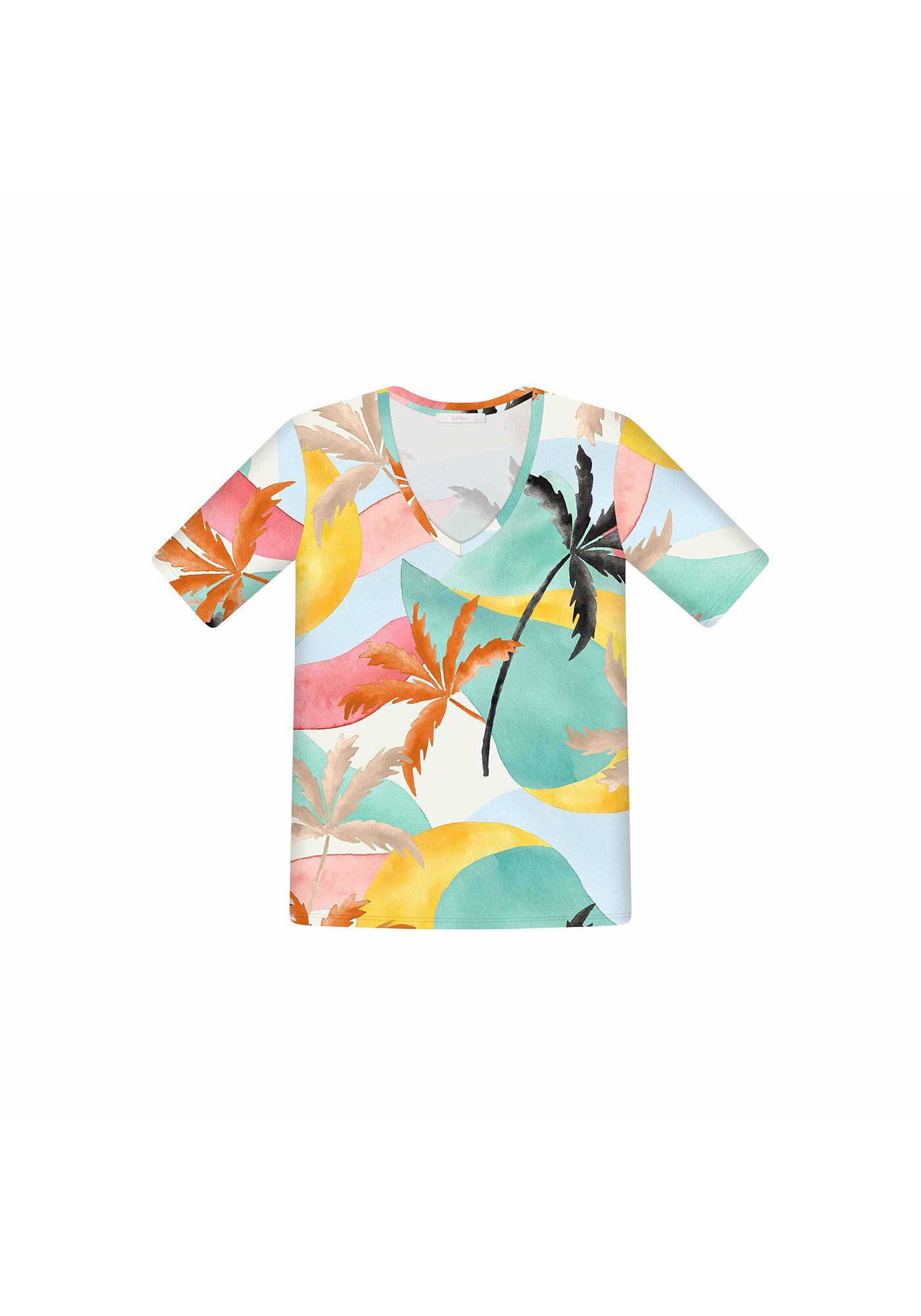 Blusa Decote V Estampa Vivid, , large.