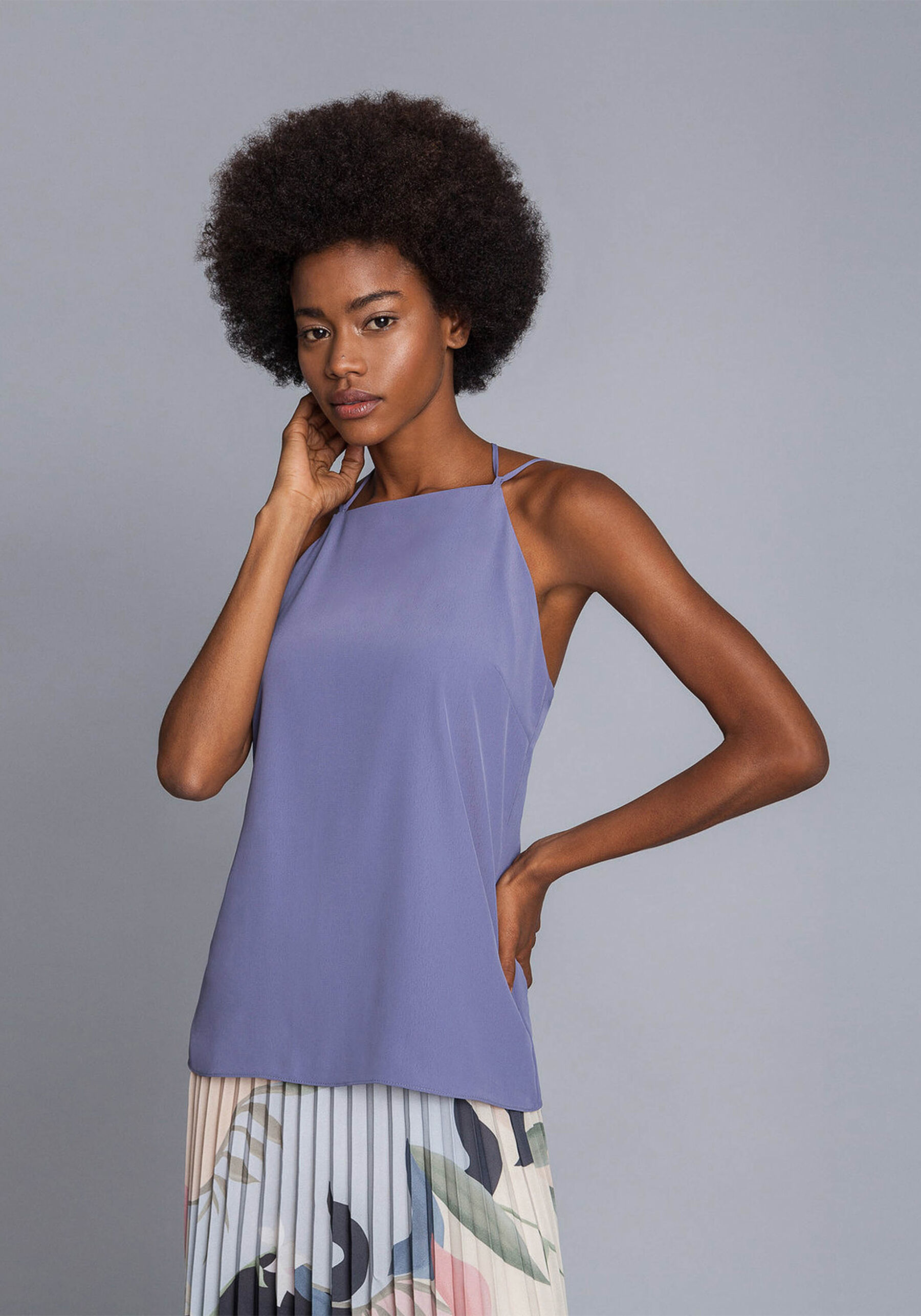 Blusa em tecido Poly Marocain, . Blusa em tecido Poly Marocain, , large.