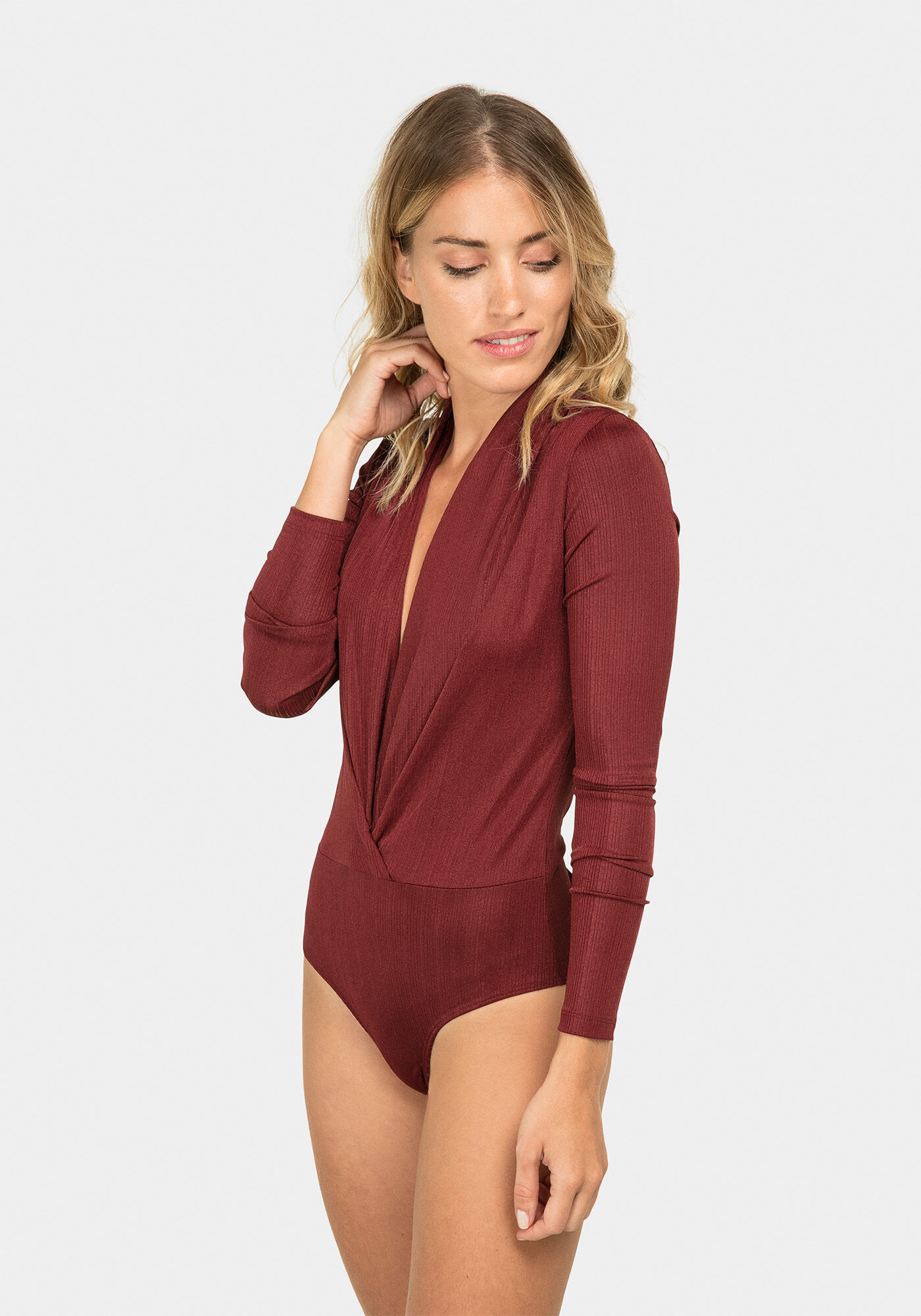 Body Manga Longa em Malha, , large.