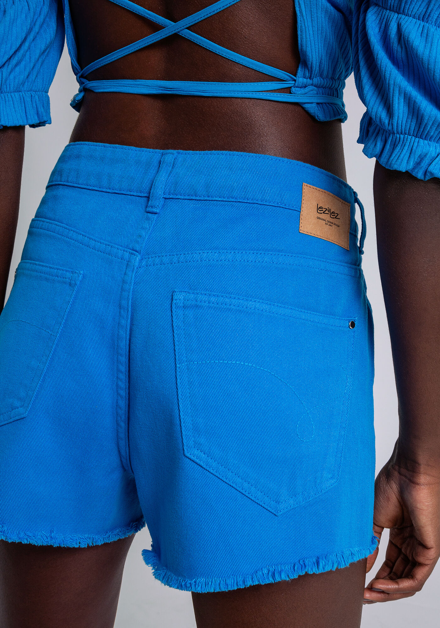 Shorts Sarja Miami Cintura M&eacute;dia, , large.