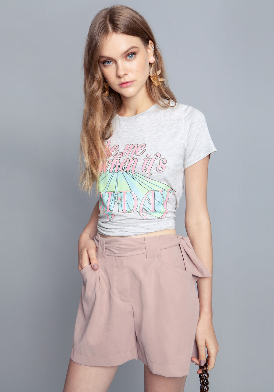 Shorts Tecido Peach, . Shorts Tecido Peach, , large.