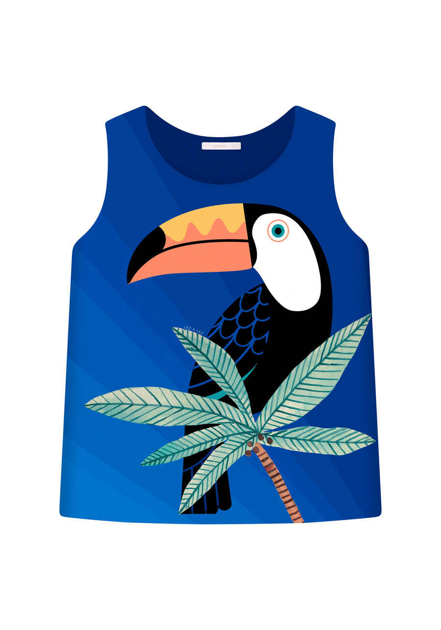 Blusa sem Mangas Estampa, . Blusa sem Mangas Estampa, , large.