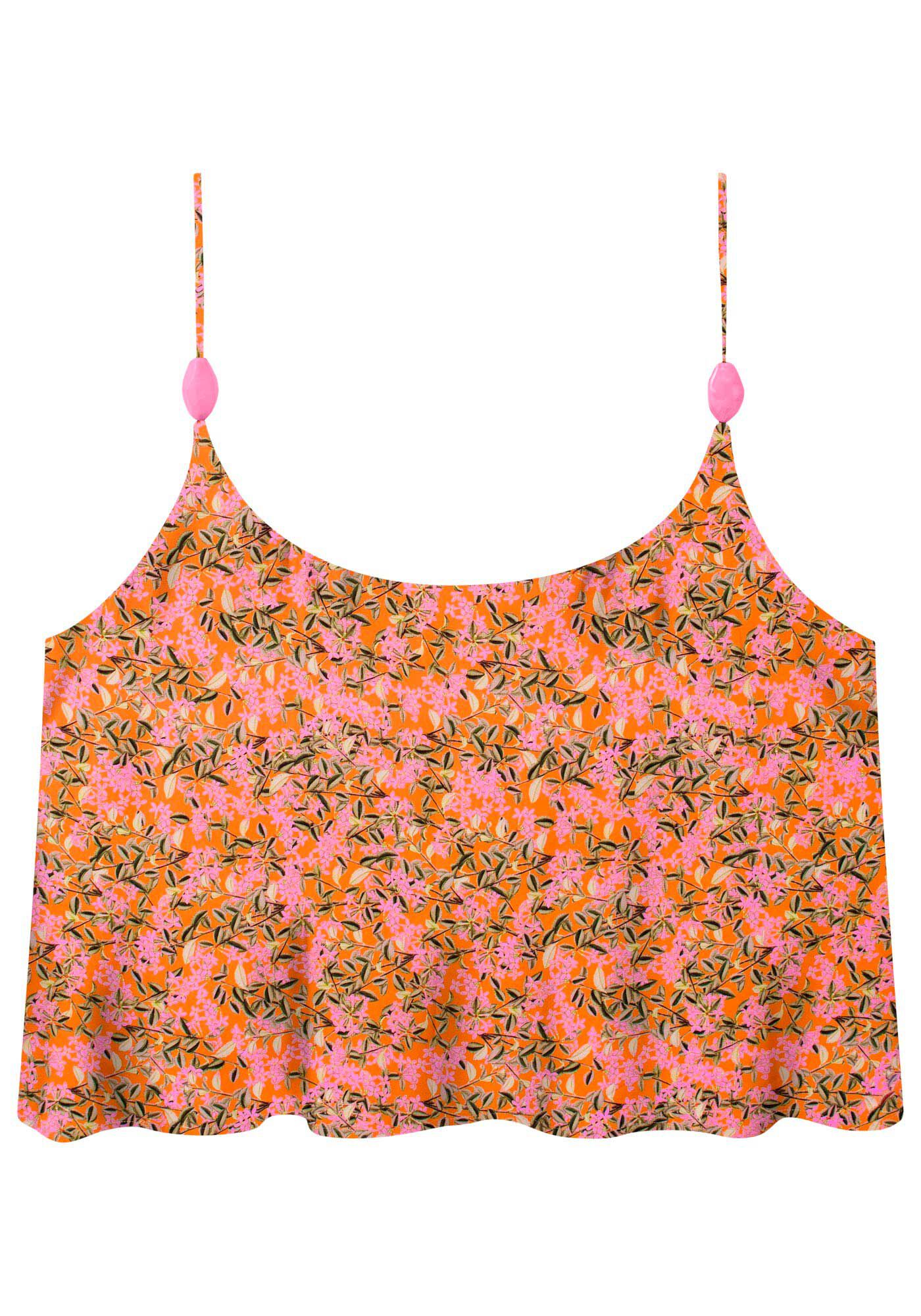 Blusa com Al&ccedil;as Cropped Estampada, FLORISTA, large.