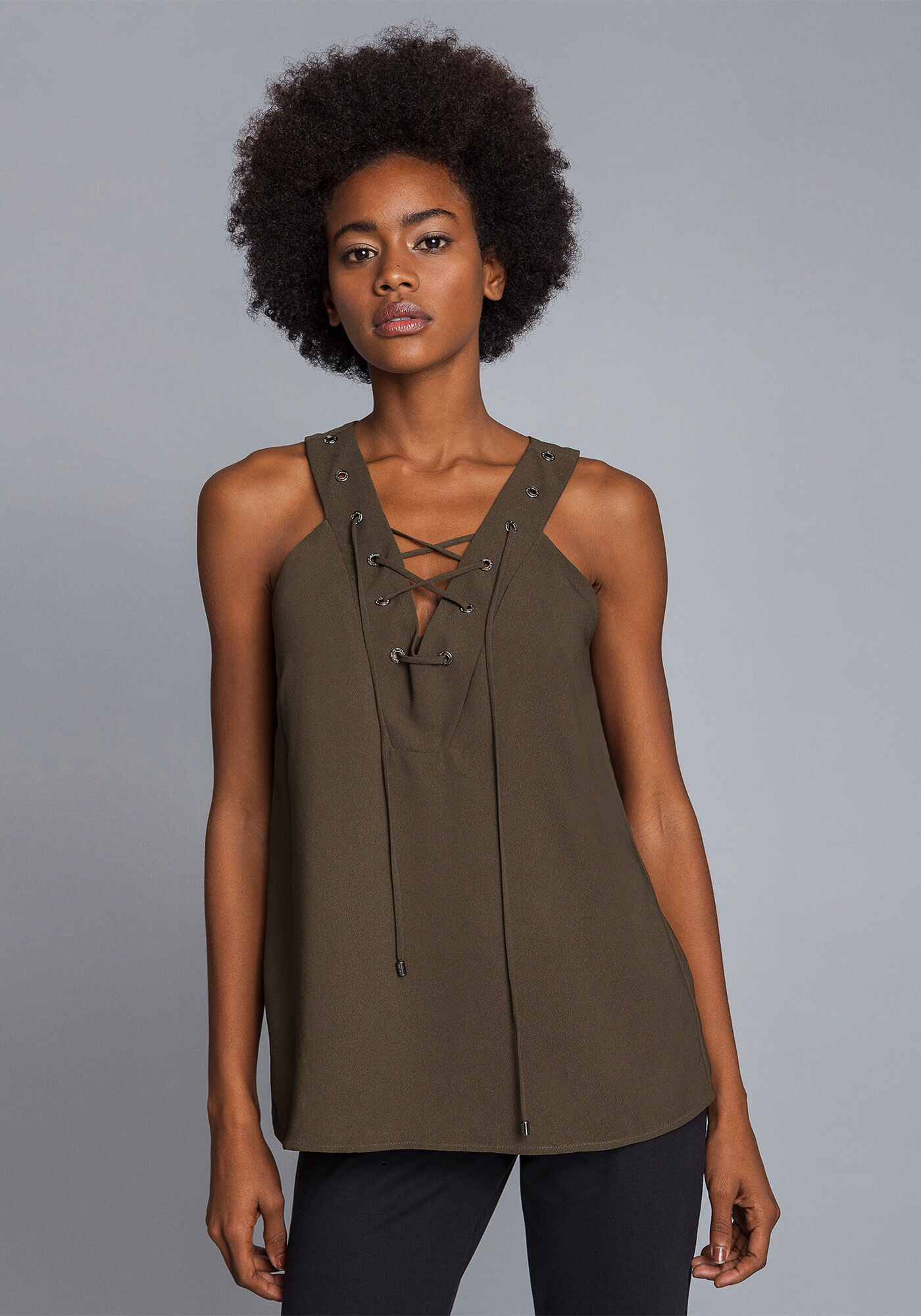 Blusa Decote Lace Up Ilh&oacute;s, , large.