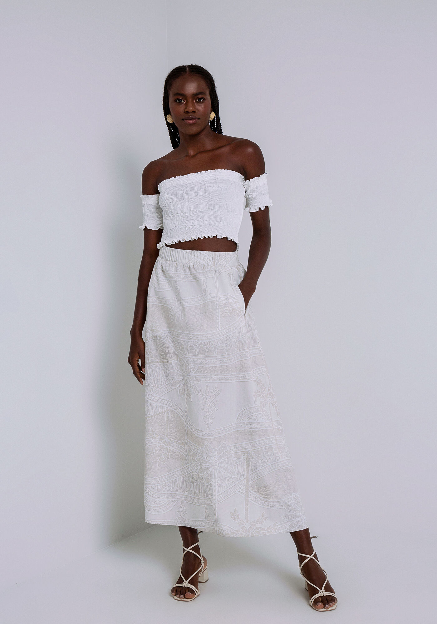 Blusa Ombro a Ombro Viscose Lastex, , large.