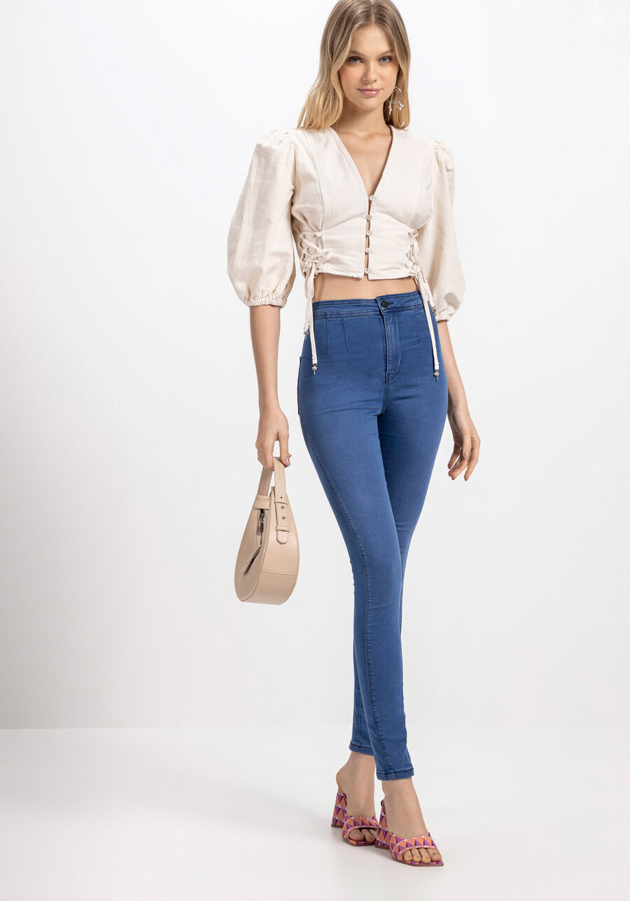 Calça Jeans Jegging Super Alta com Elasticidade, . Calça Jeans Jegging Super Alta com Elasticidade, , large.