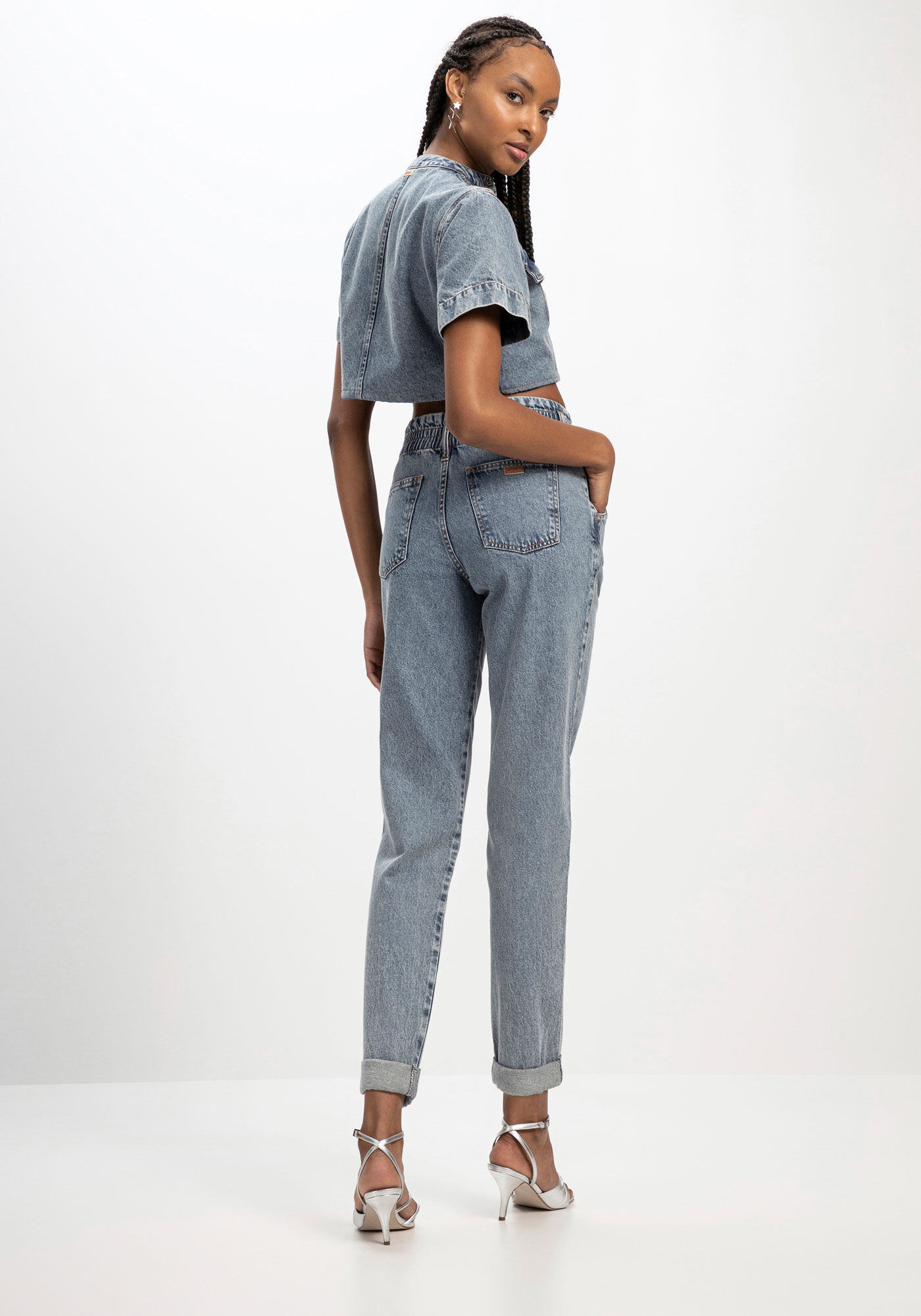 Calça jeans alfaiataria clearance