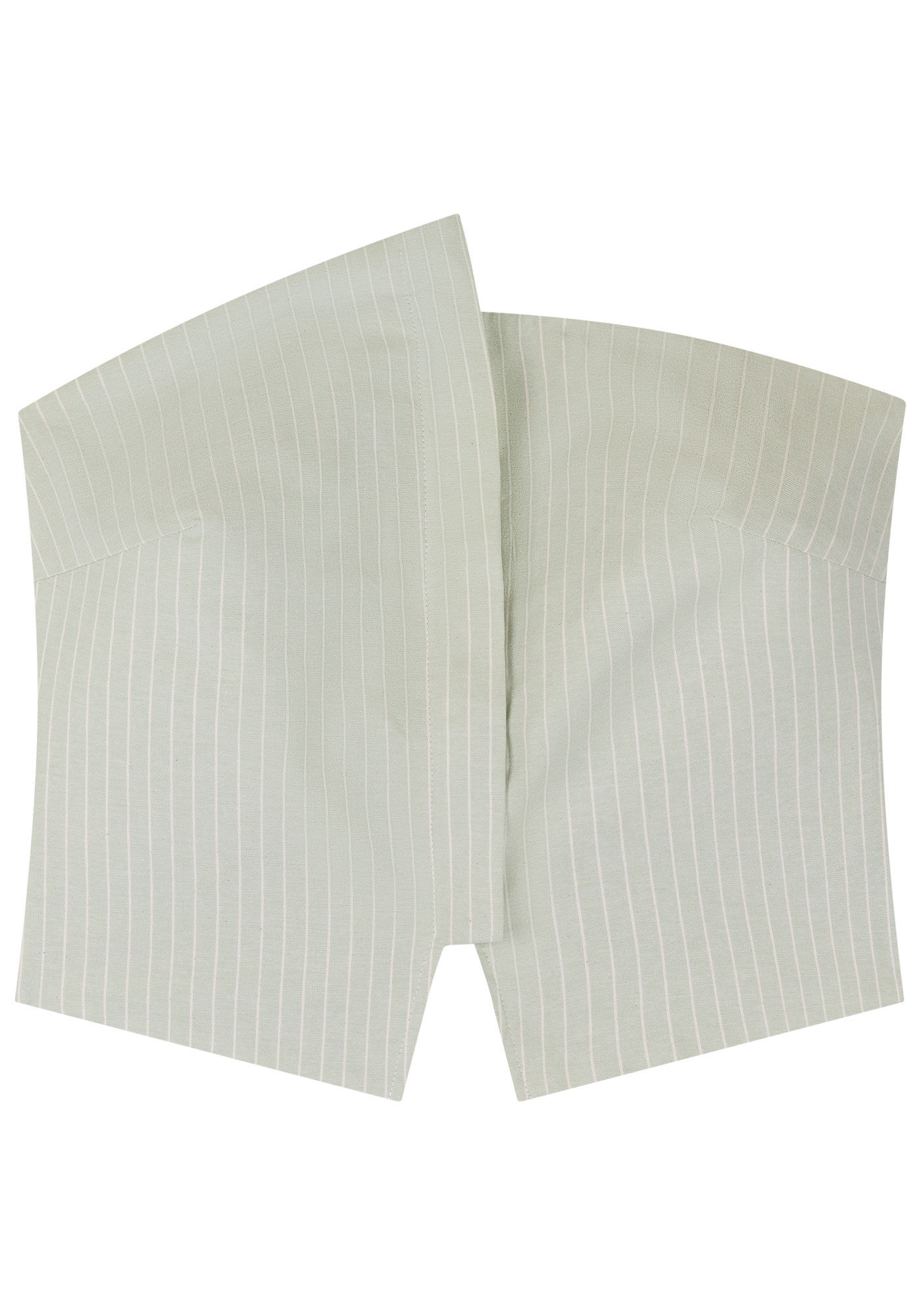 Blusa Assim&eacute;trica Curta Listrada Em Algod&atilde;o, VERDE SPA, large.