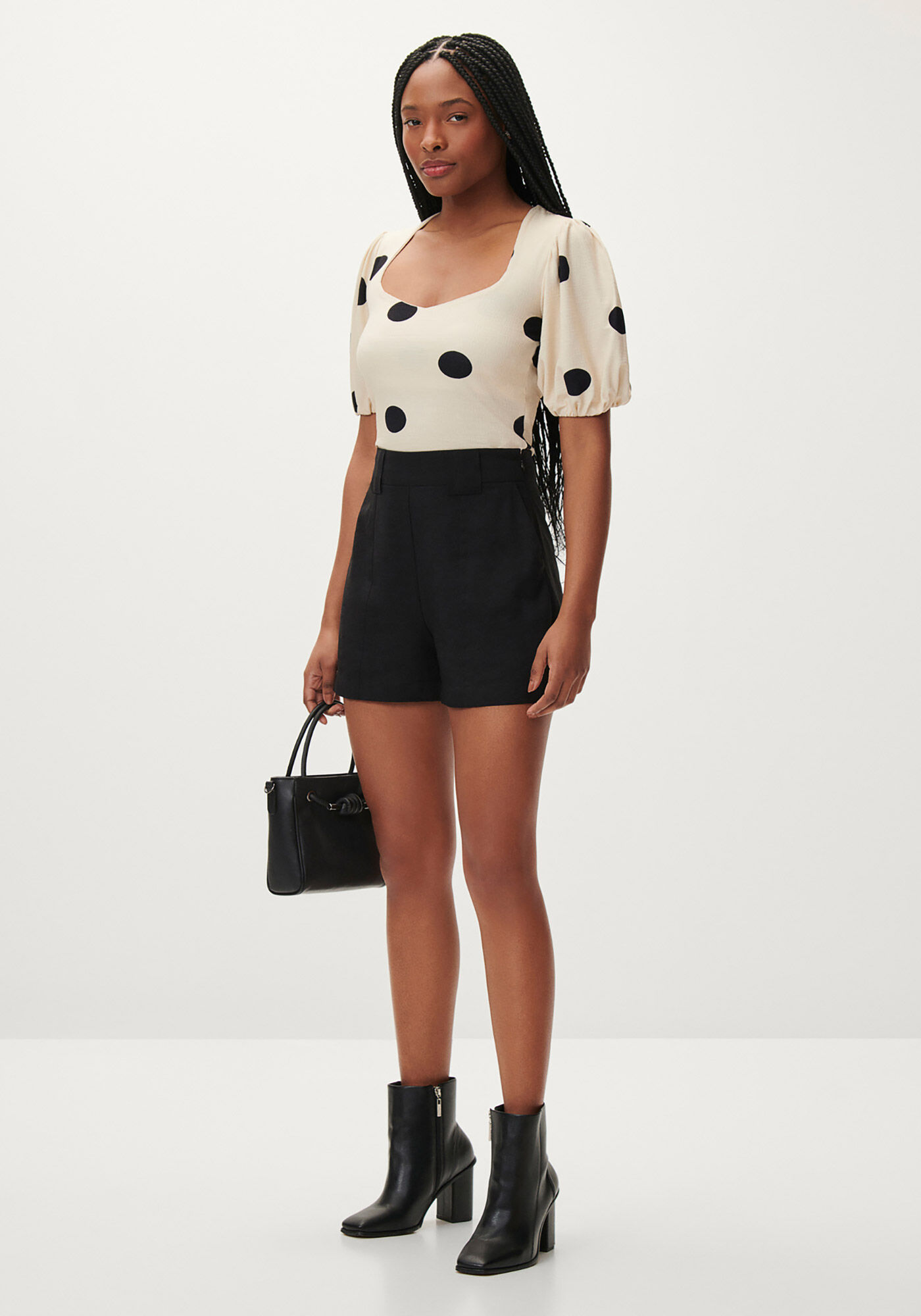 Blusa em Malha Respons&aacute;vel com Manga Bufante, , large.