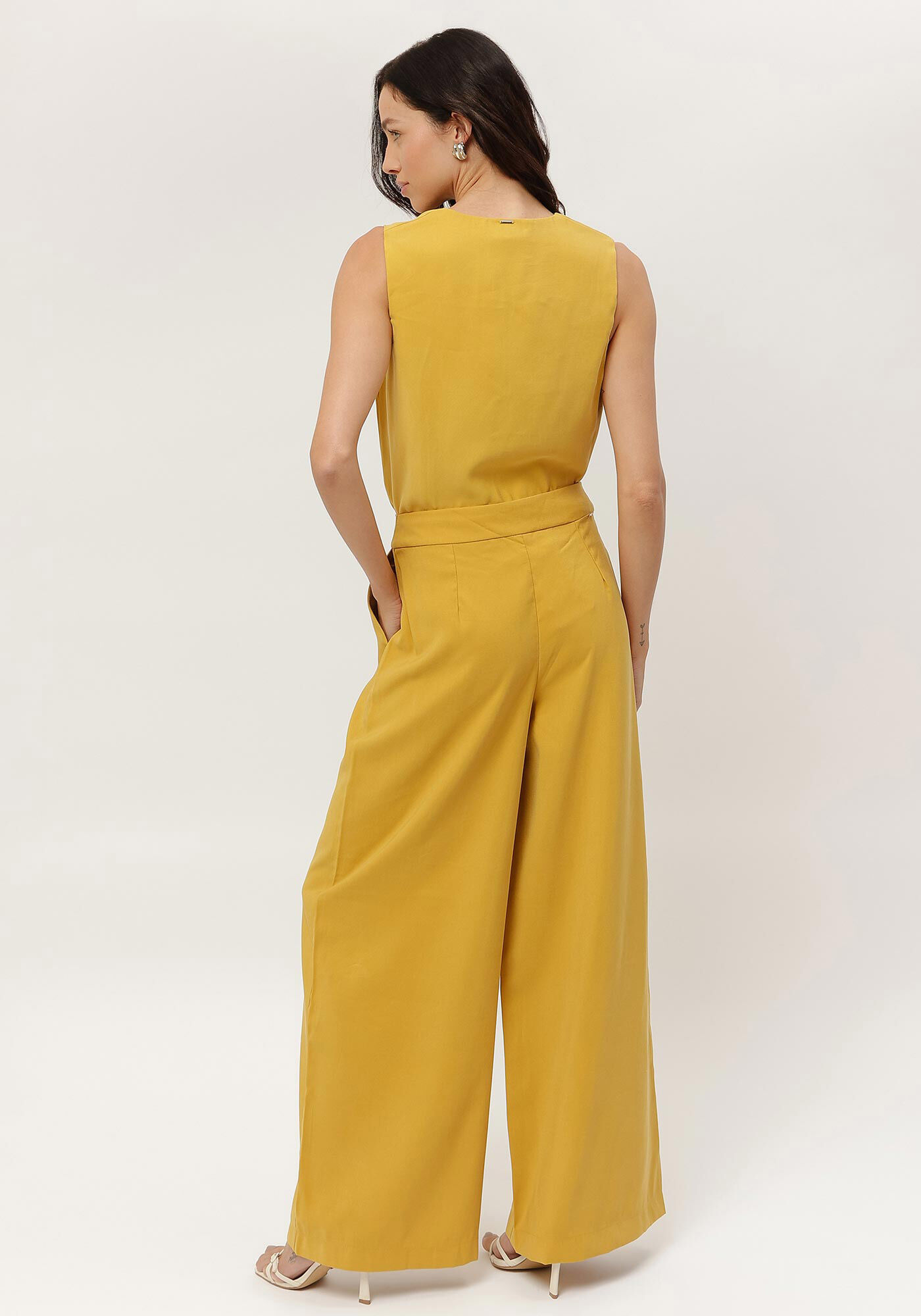 Cal&ccedil;a Alfaiataria com Cintura Alta, , large.