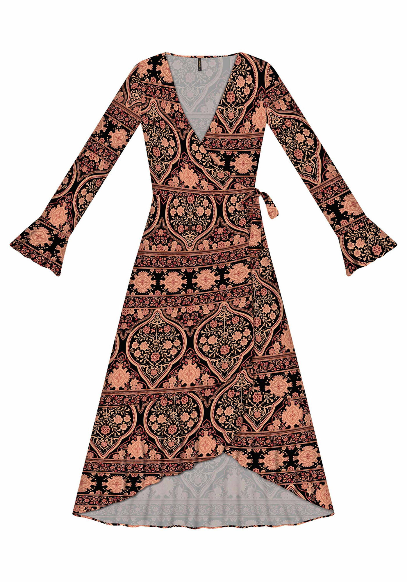 Vestido M&iacute;di Envelope Tecido, , large.