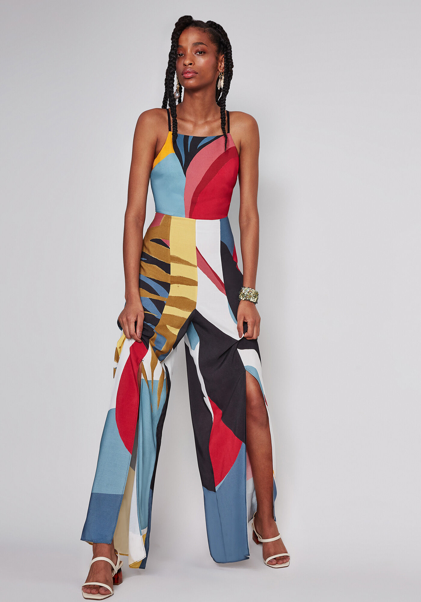 Macac&atilde;o Longo com Fenda Estampa, , large.