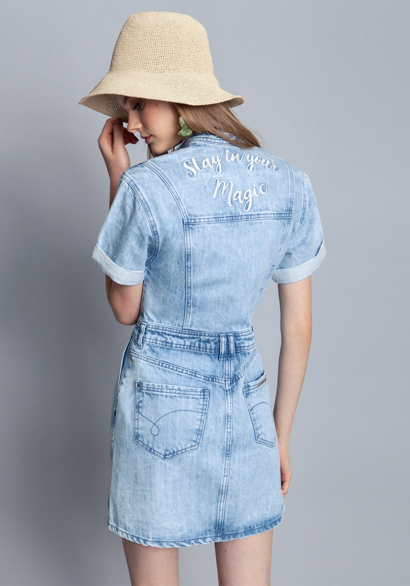 Vestidos Jeans Curto, , large.