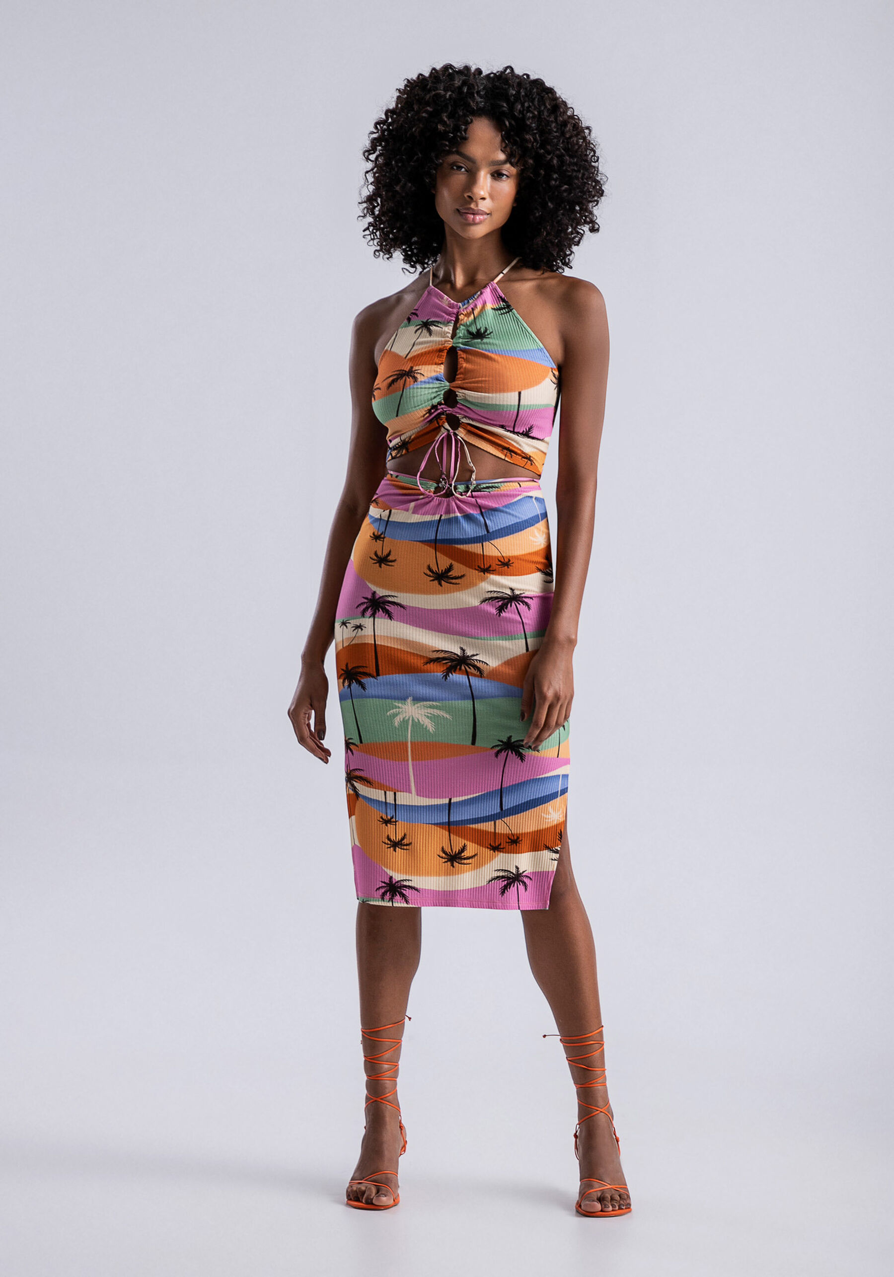 Blusa Cropped Canelada com Cut Out e Amarração, VENTO. Blusa Cropped Canelada com Cut Out e Amarração, VENTO, large.