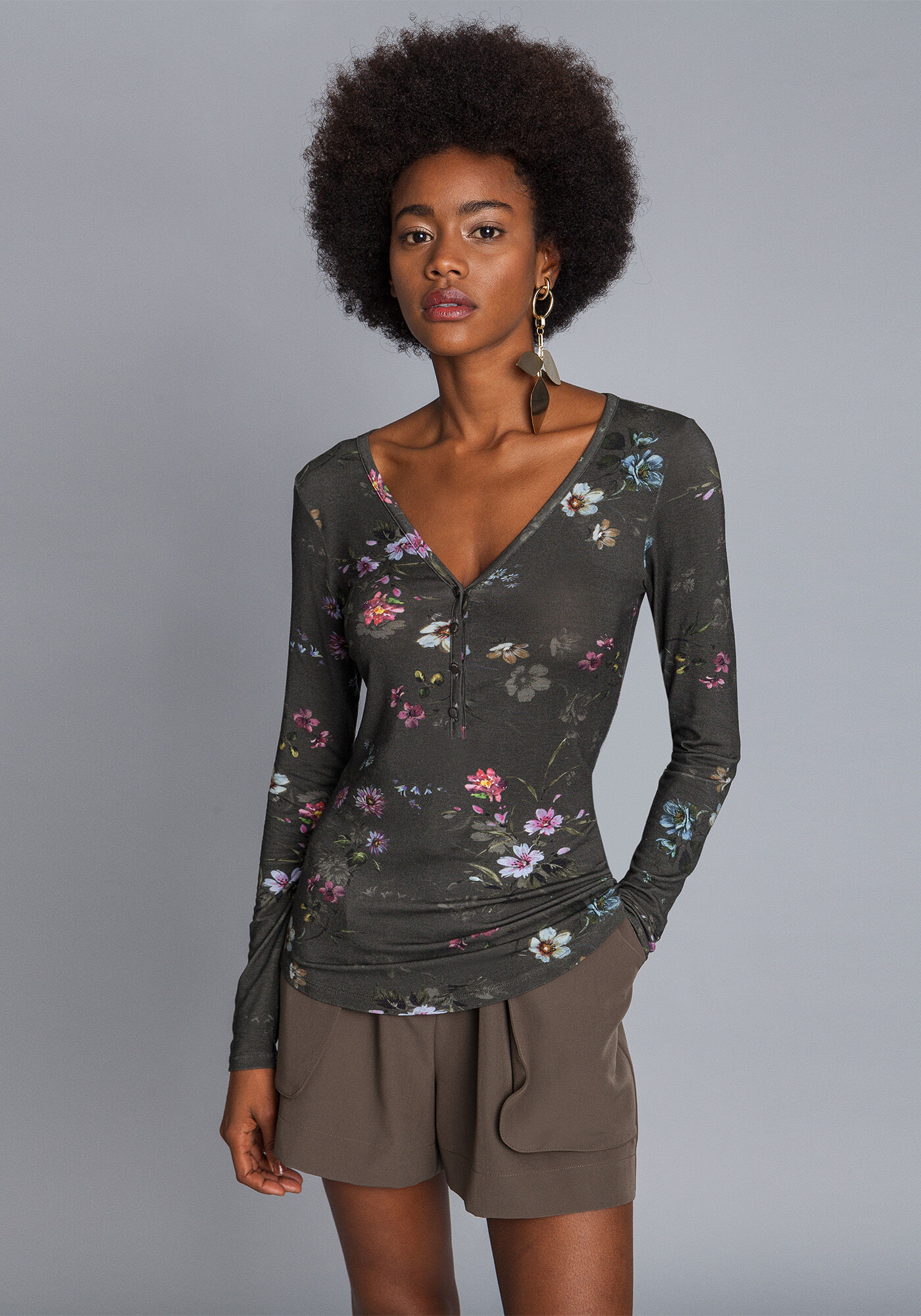 Blusa manga longa em malha, , large.