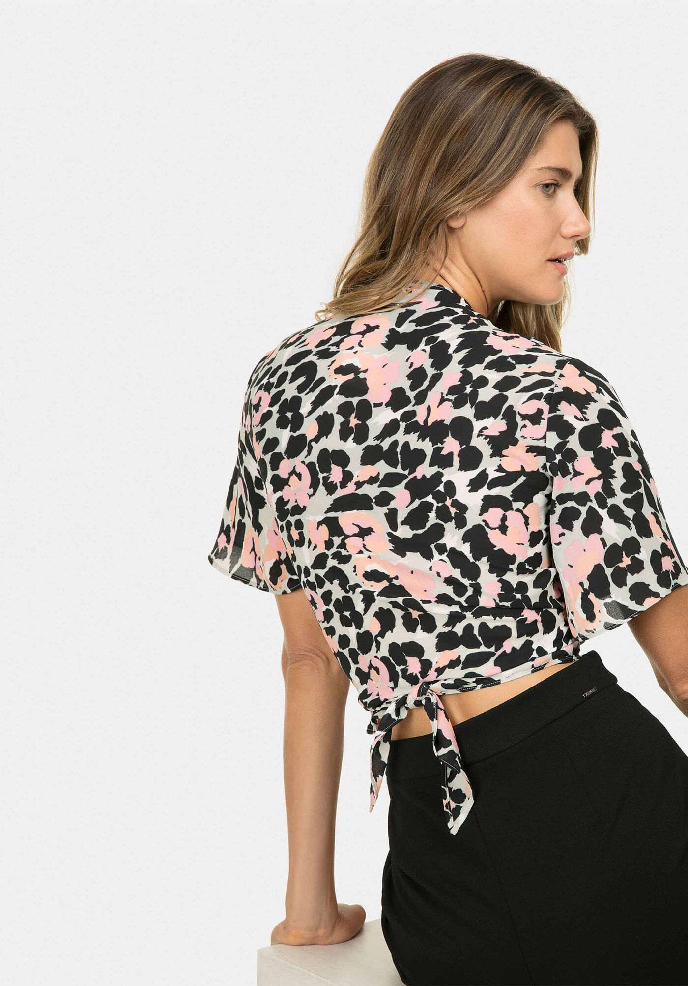 Blusa Cropped Amarra&ccedil;&atilde;o Muchacha, , large.