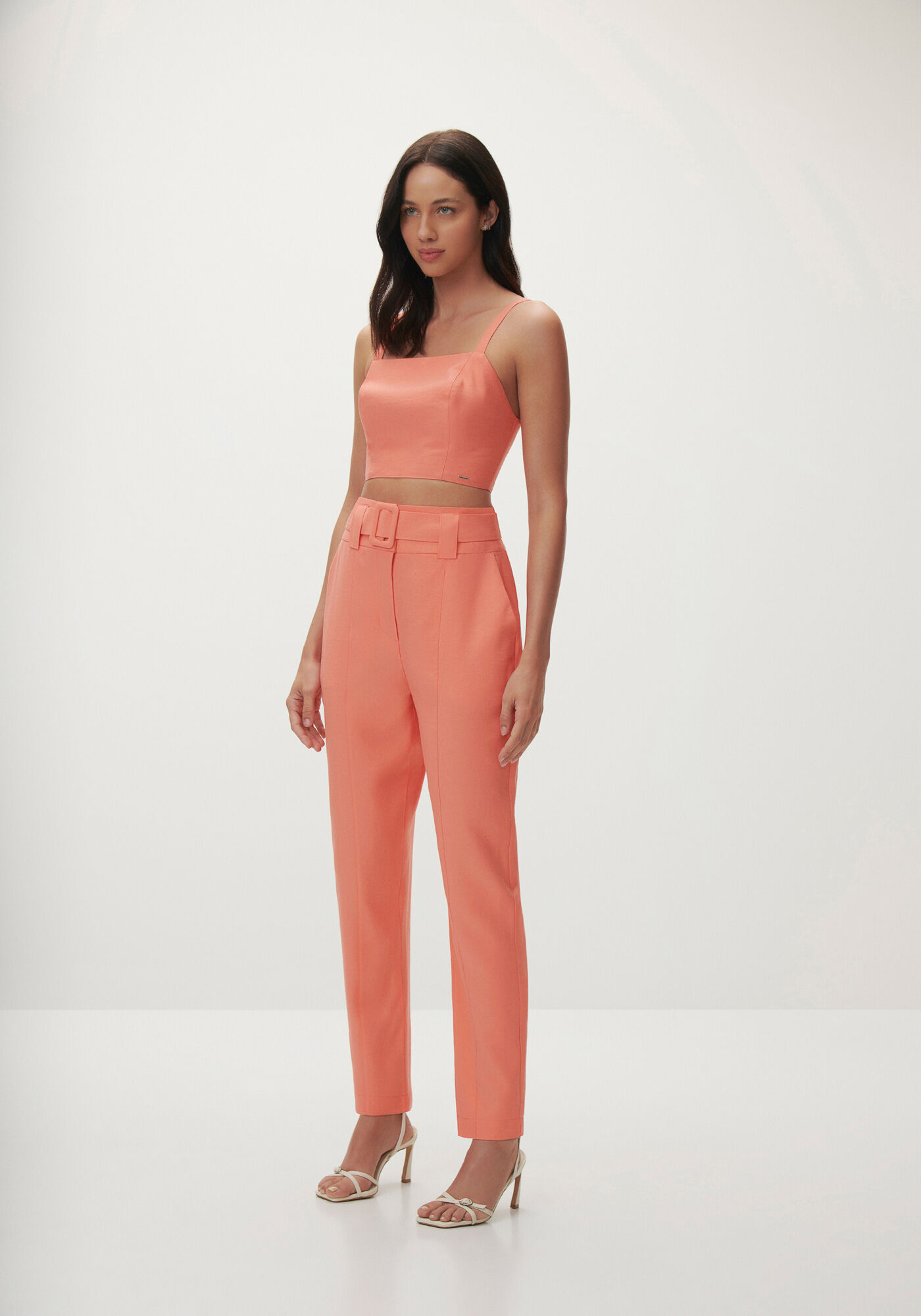 Cal&ccedil;a Carrot Cintura Alta com Cinto, , large.