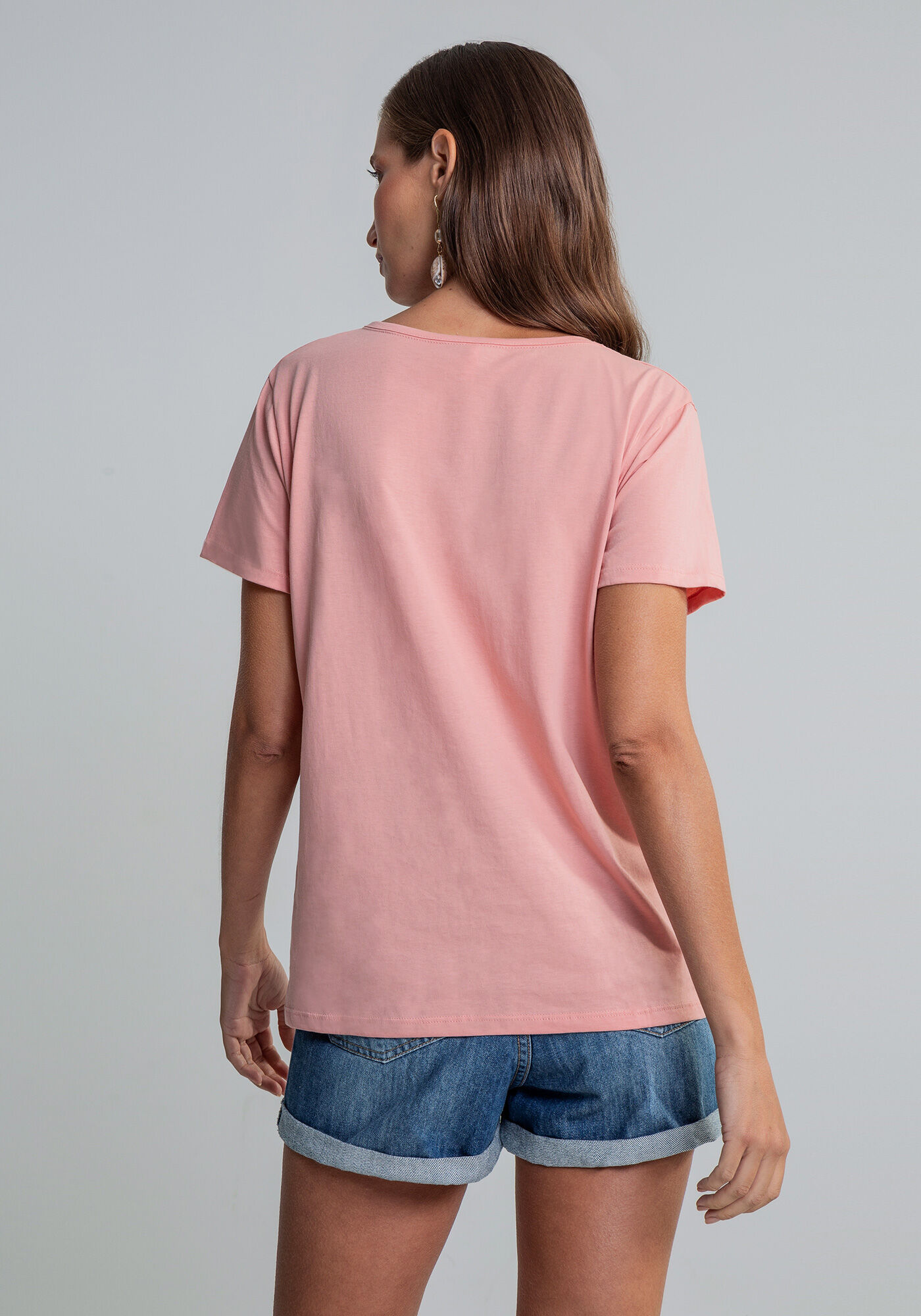 Blusa Manga Curta Estampada, , large.