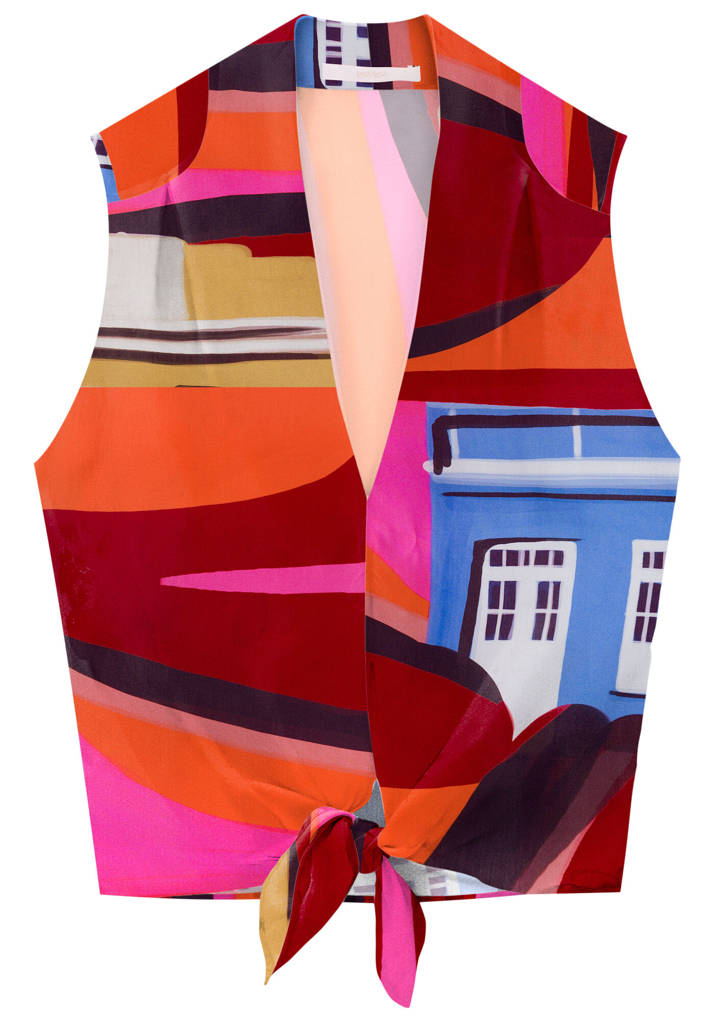 Regata em Viscose com Amarra&ccedil;&atilde;o, QUATRO CANTOS, large.