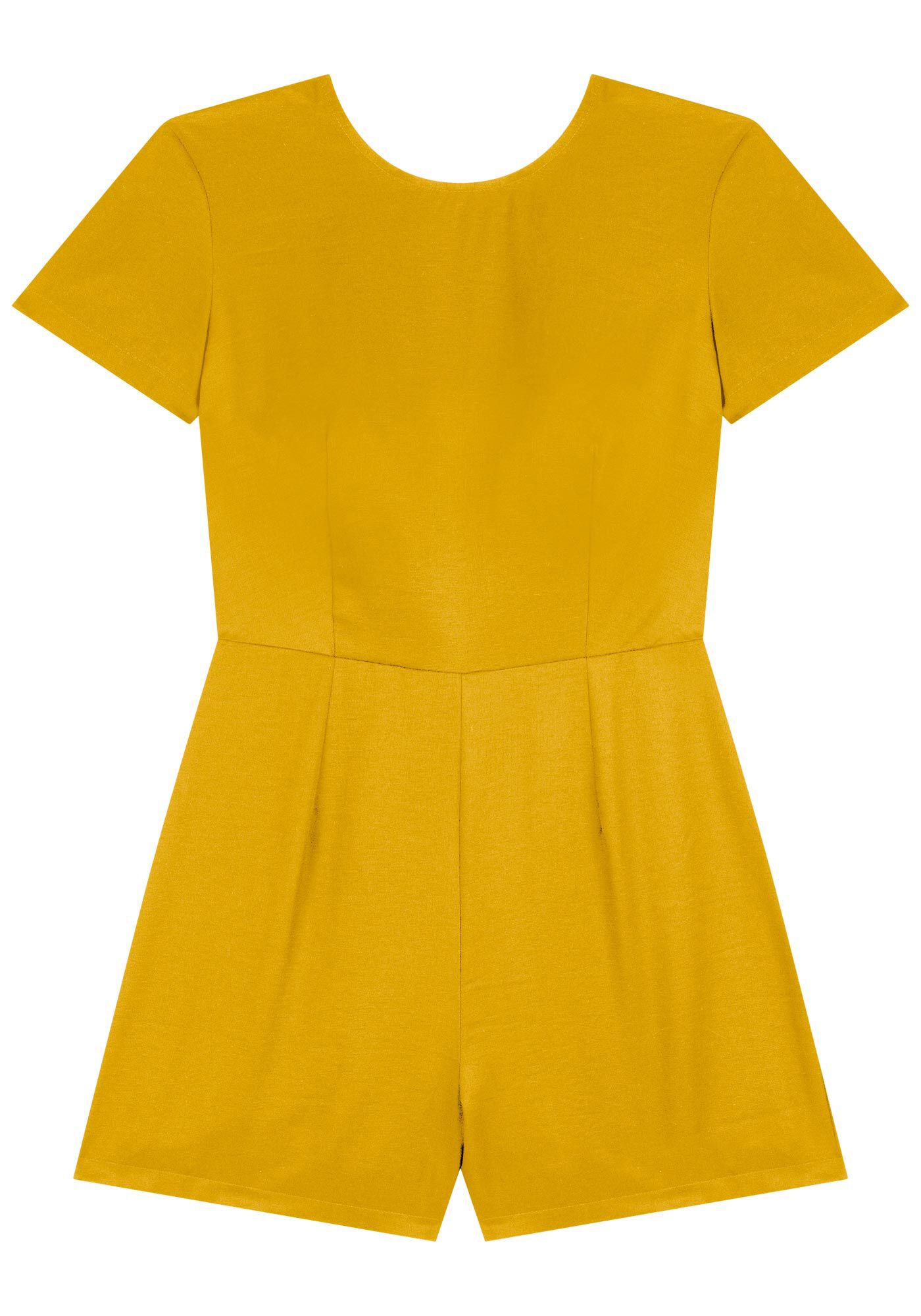 Macac&atilde;o Curto De Mangas Com La&ccedil;os Nas Costas, , large.