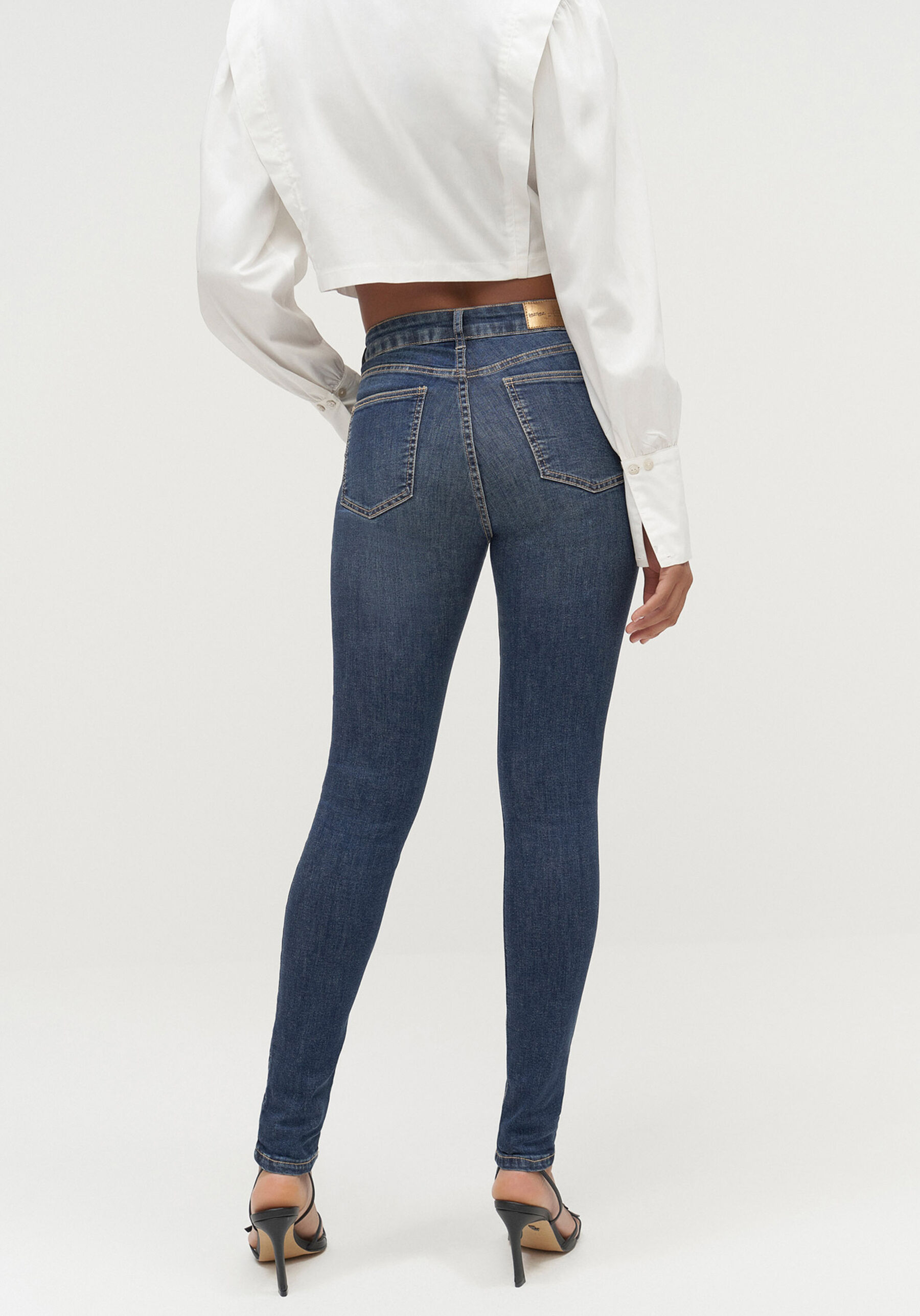 Calça Jeans Skinny com Cintura Alta, . Calça Jeans Skinny com Cintura Alta, , large.