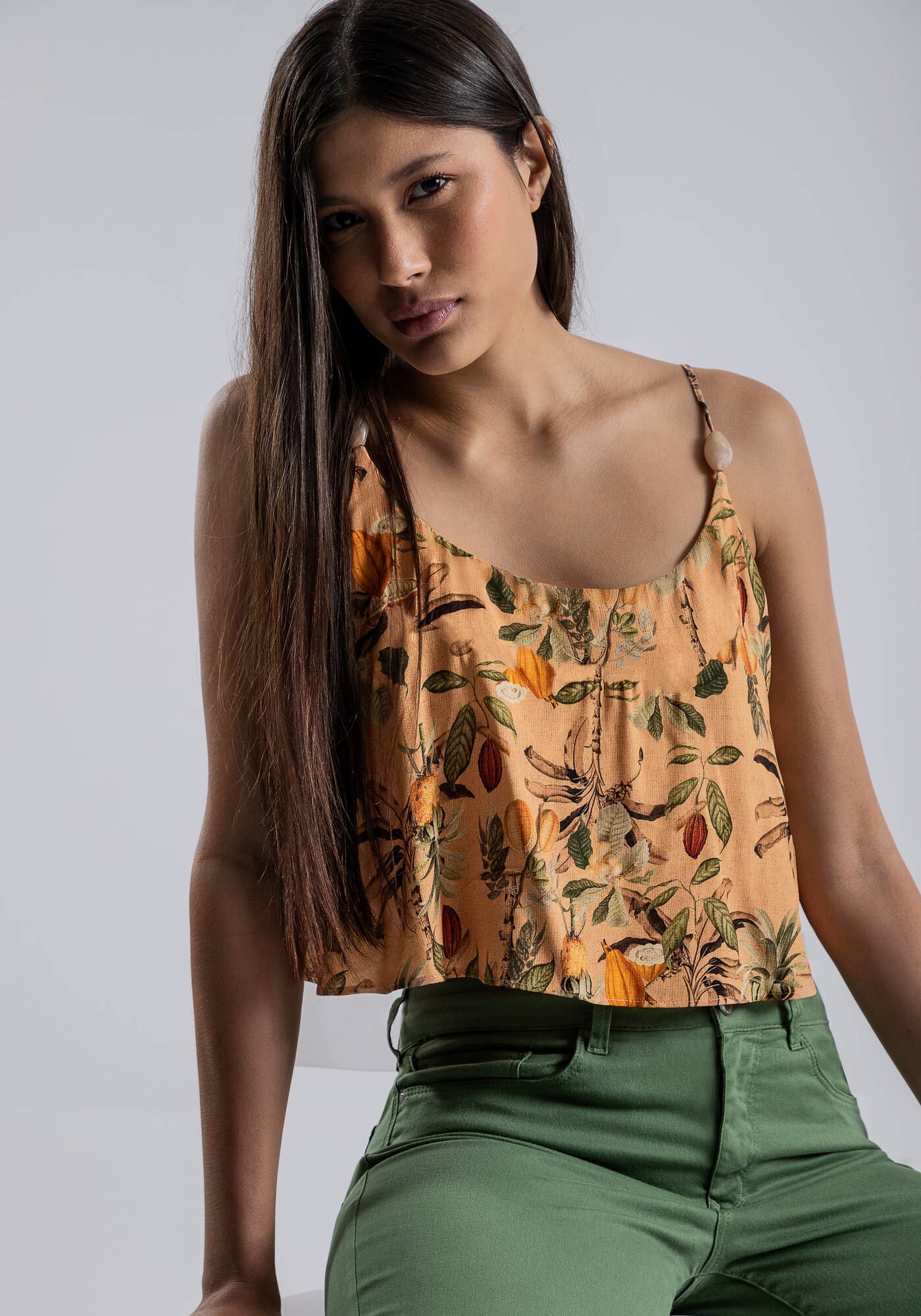 Blusa com Al&ccedil;as Cropped Estampada, , large.