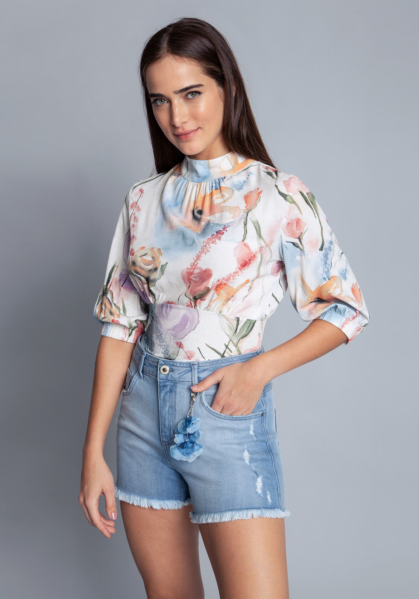 Shorts Jeans com Elastano, , large.