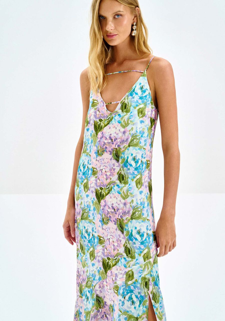 Vestido Longo em Viscose Estampado com Fenda, . Vestido Longo em Viscose Estampado com Fenda, , large.