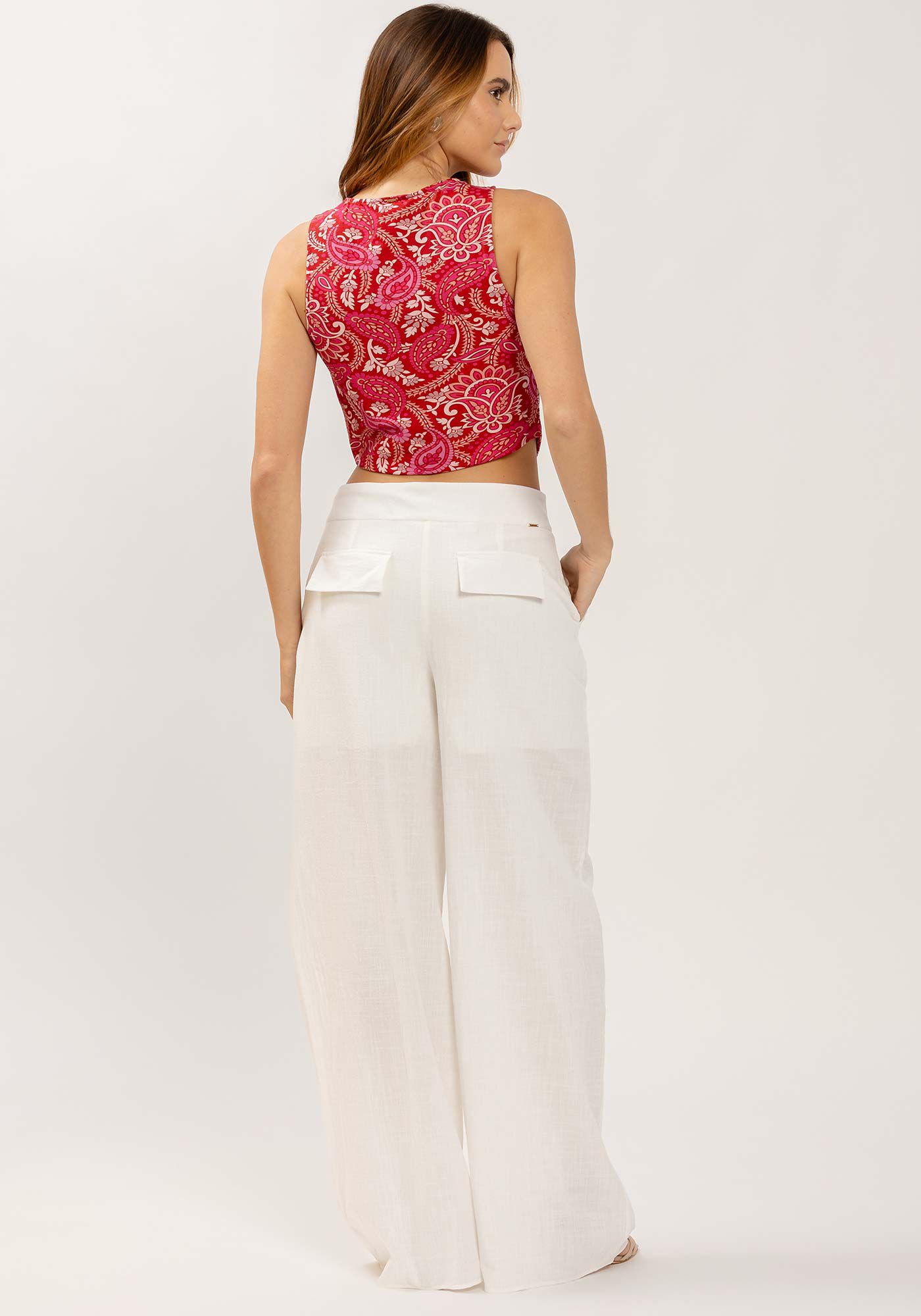 Regata Cropped em Malha Estampada, , large.