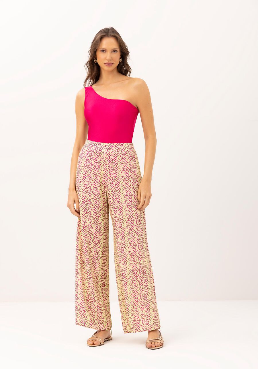 Calça Reta Saída de Praia em Viscose Estampada, . Calça Reta Saída de Praia em Viscose Estampada, , large.