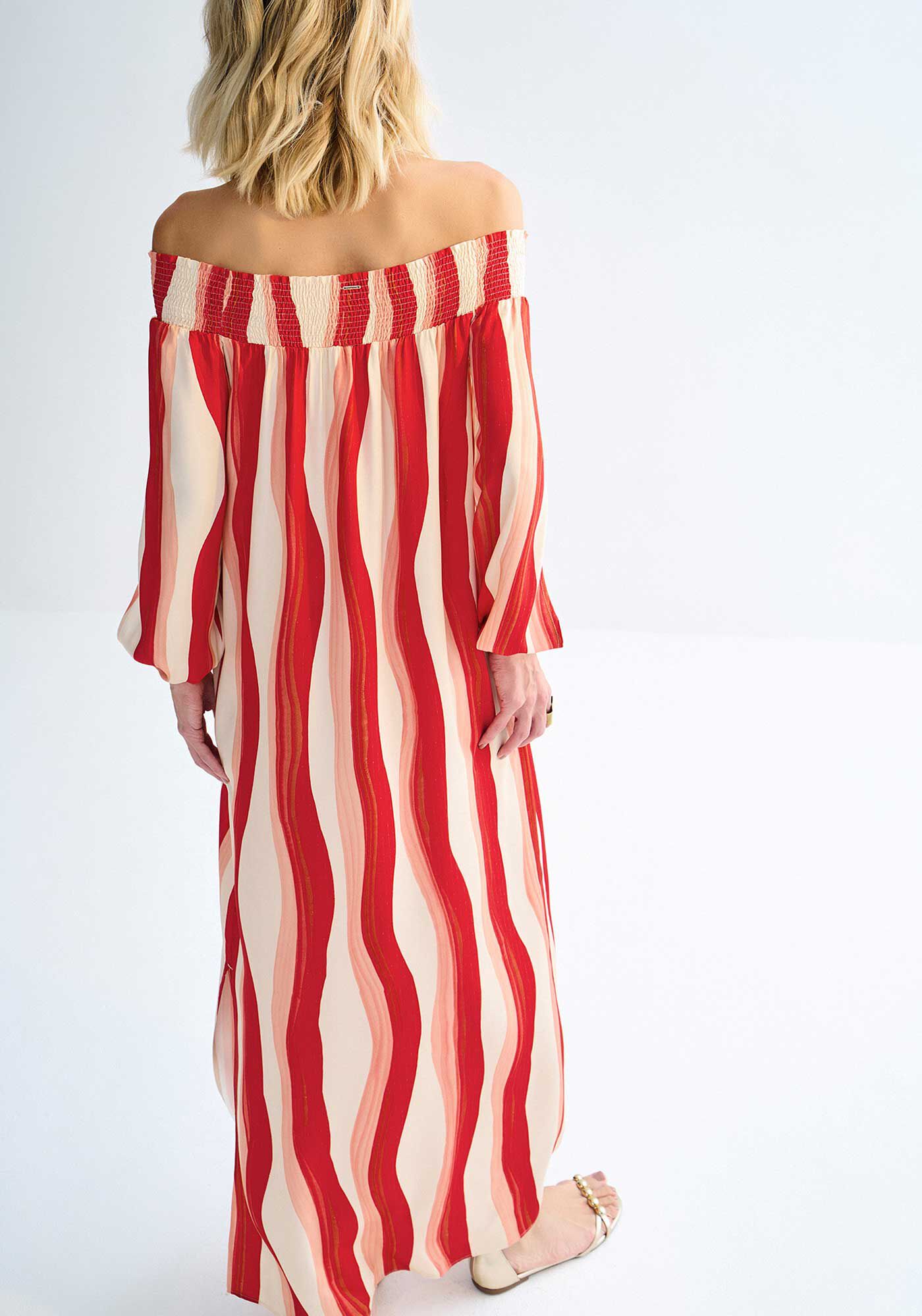 Vestido Midi em Viscose Estampado Ombro a Ombro, , large.