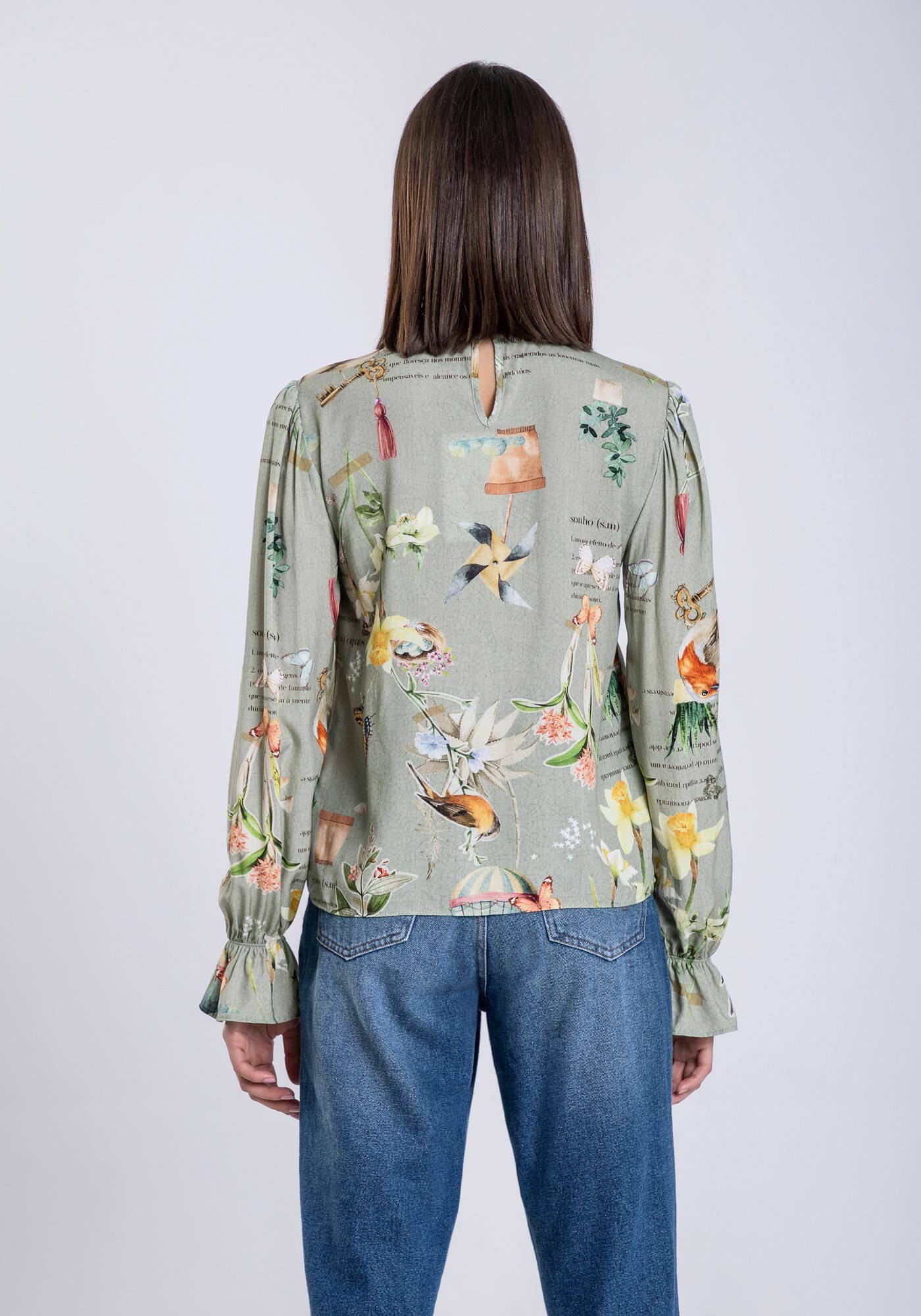 Blusa Manga Longa com Lastex Ombros, , large.