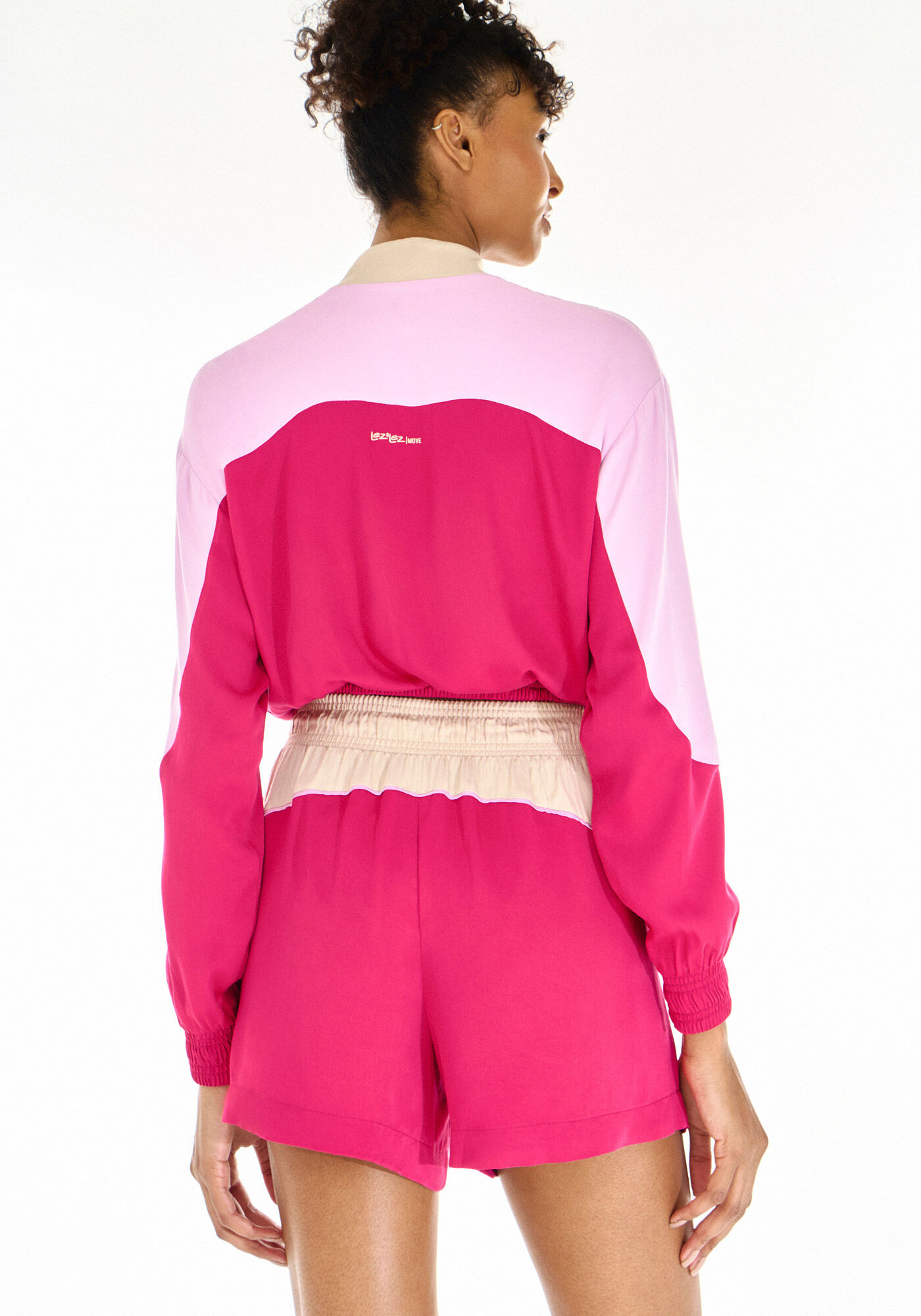 Shorts Cintura M&eacute;dia MOVE Fitness com Recortes Bicolor, , large.