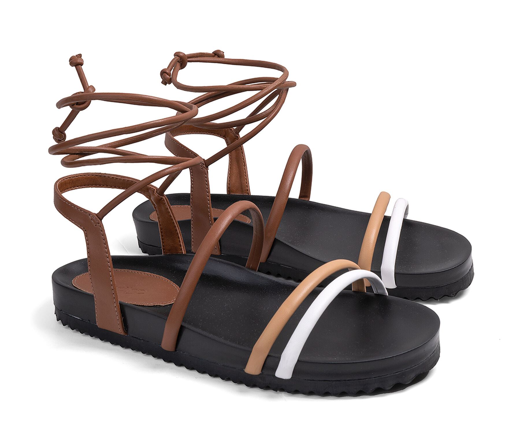 Sandália Papete com Amarração, . Sandália Papete com Amarração, , large.