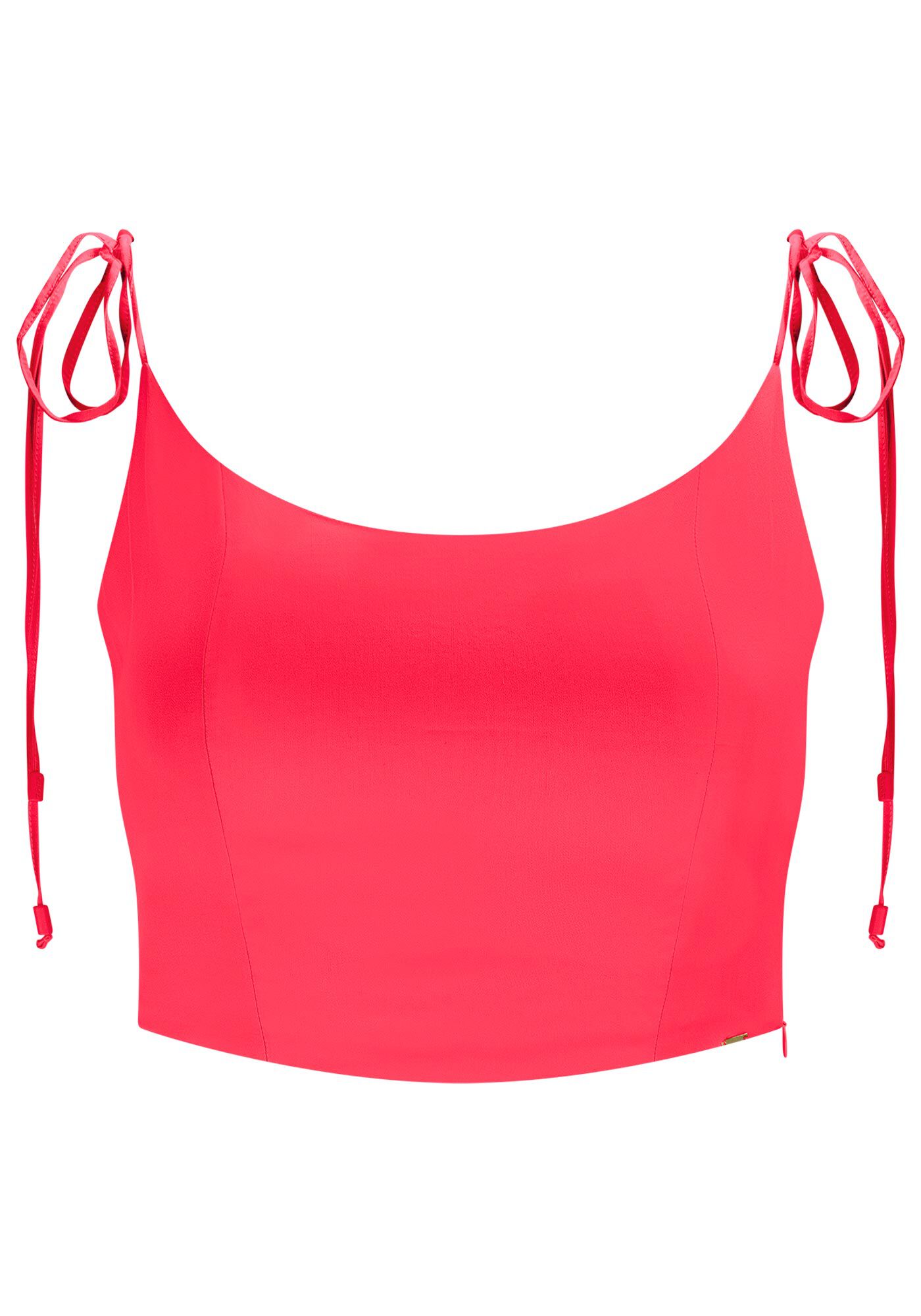 Blusa Cropped com Amarra&ccedil;&atilde;o Al&ccedil;as, , large.