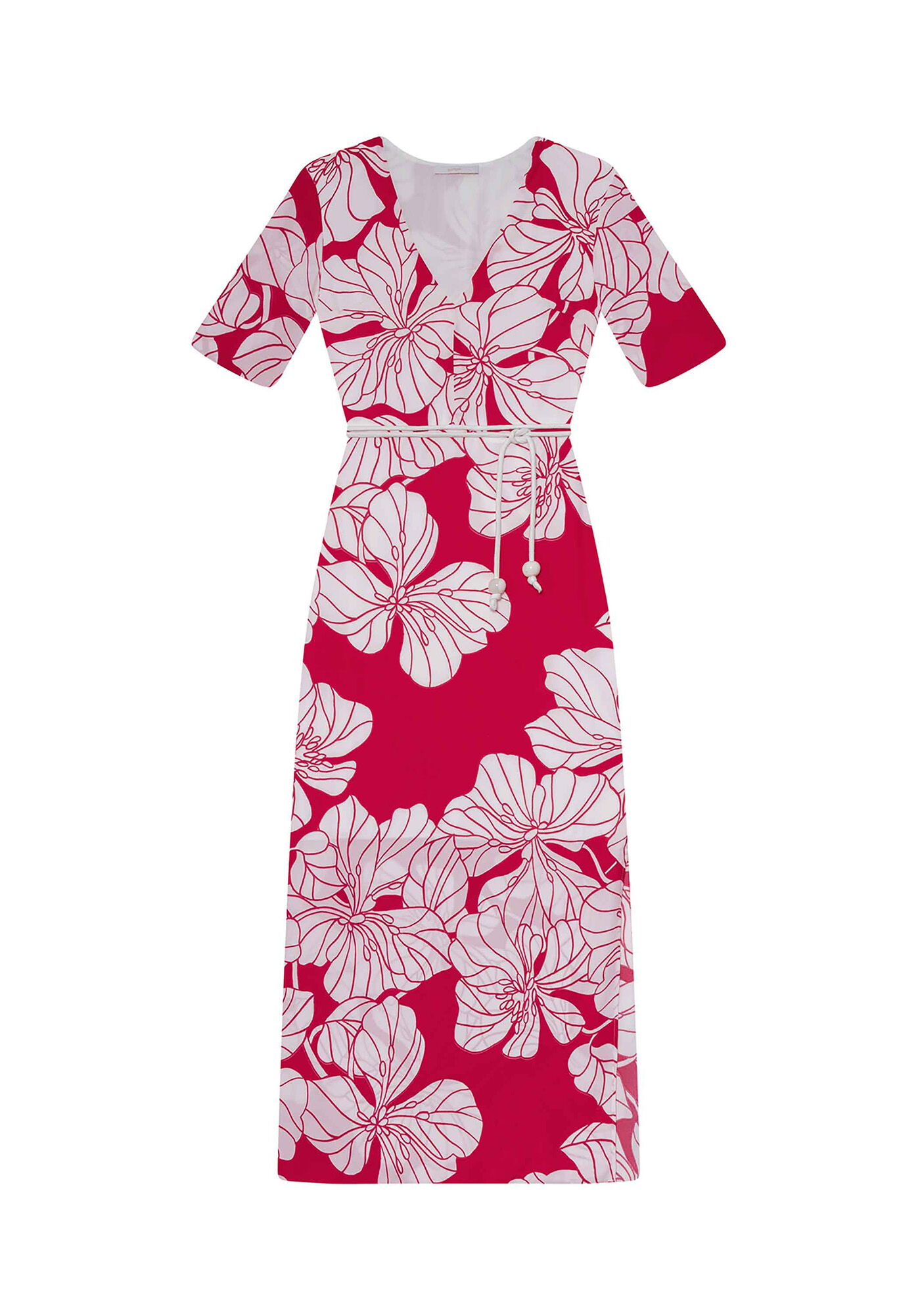 Vestido Tecido Crepe Chiffon Midi, , large.